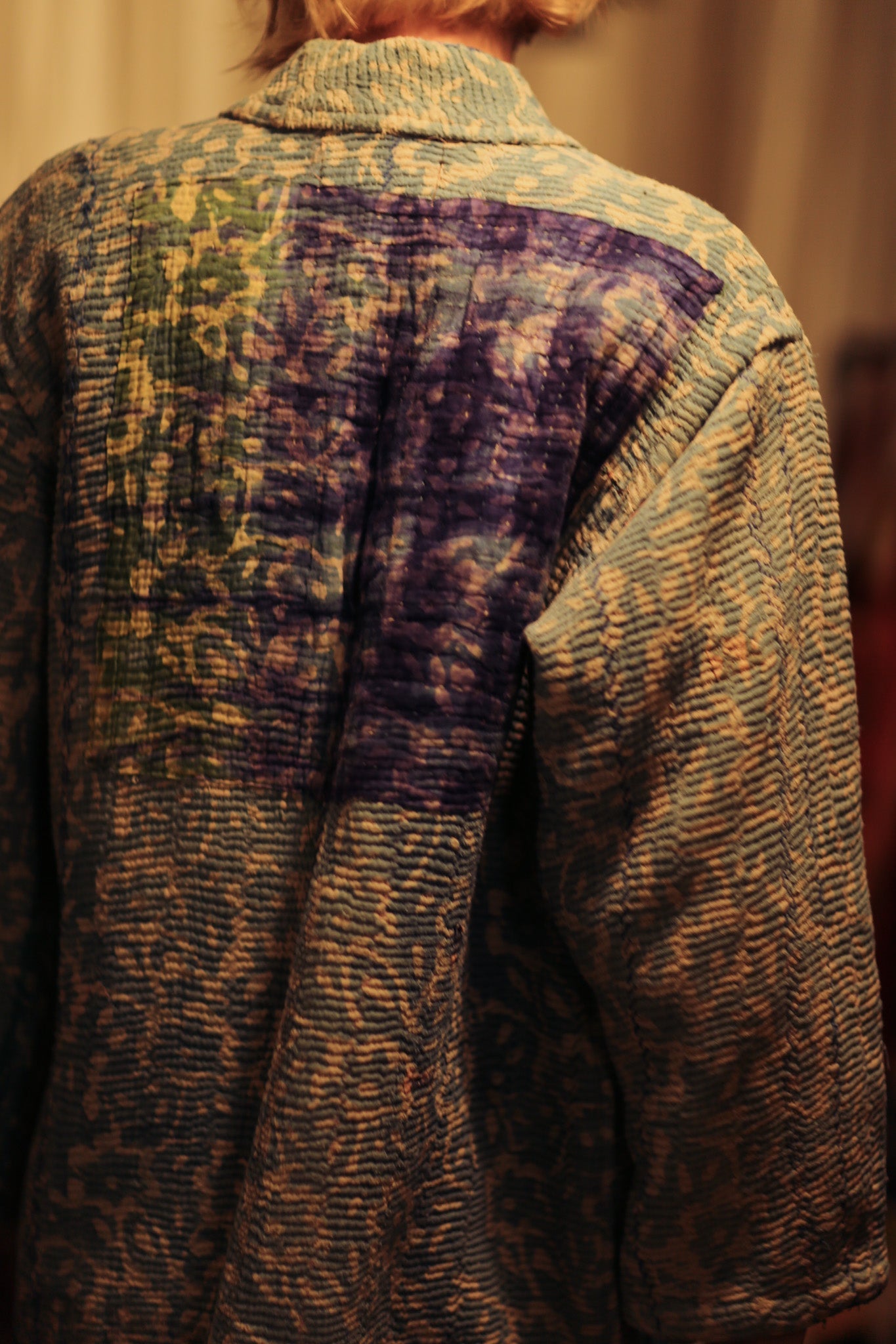 KANTHA EMBROIDERED KIMONO JACKET - BANGKOK TAILOR CLOTHING STORE - HANDMADE CLOTHING