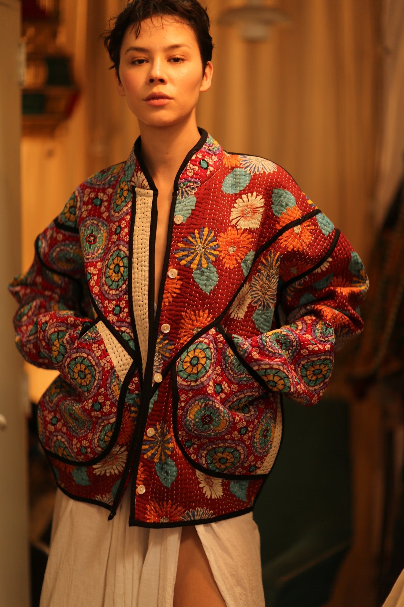 KANTHA JACCKET CANDY - BANGKOK TAILOR CLOTHING STORE - HANDMADE CLOTHING