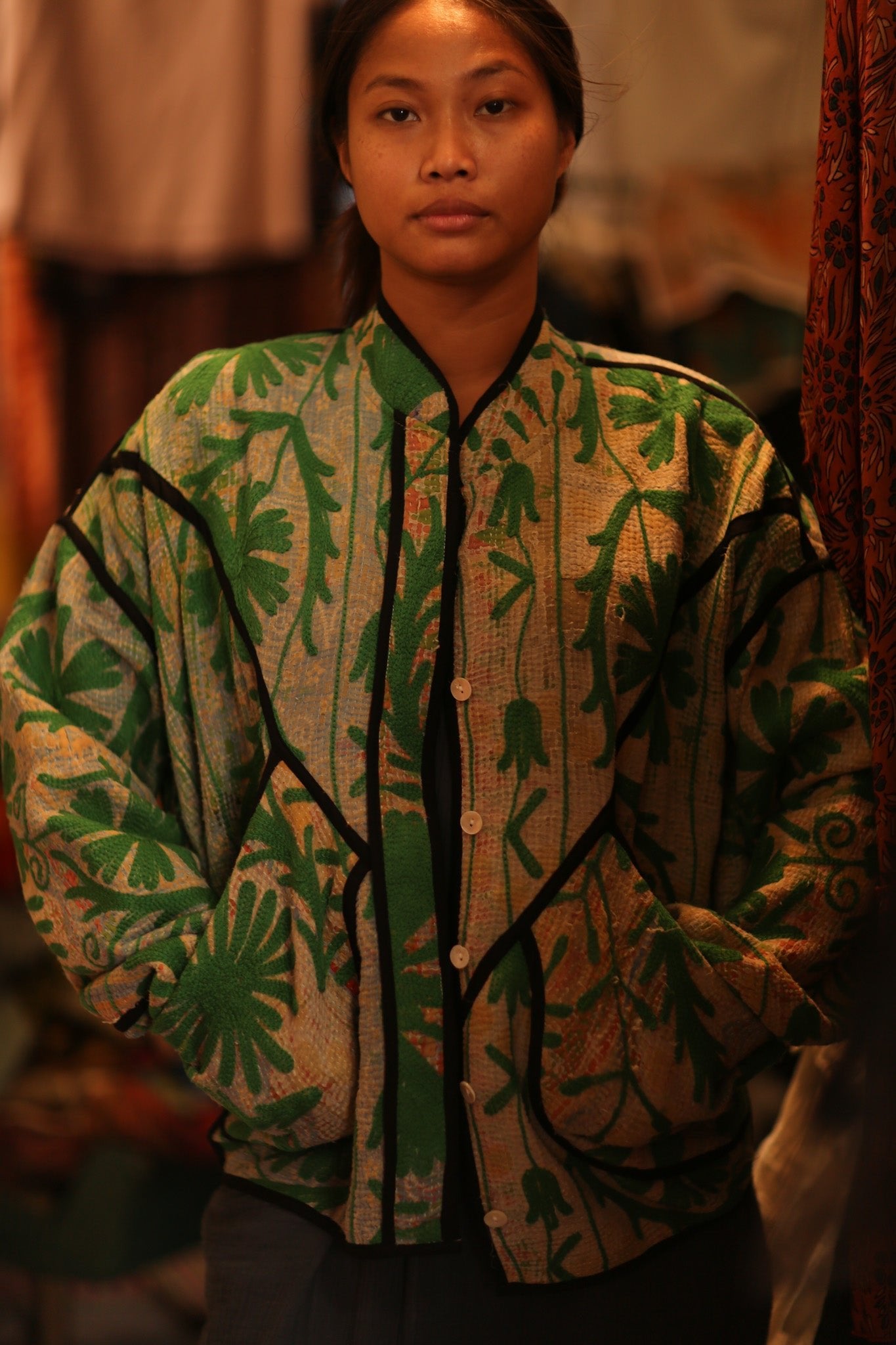 KANTHA JACKET CLEMS - BANGKOK TAILOR CLOTHING STORE - HANDMADE CLOTHING