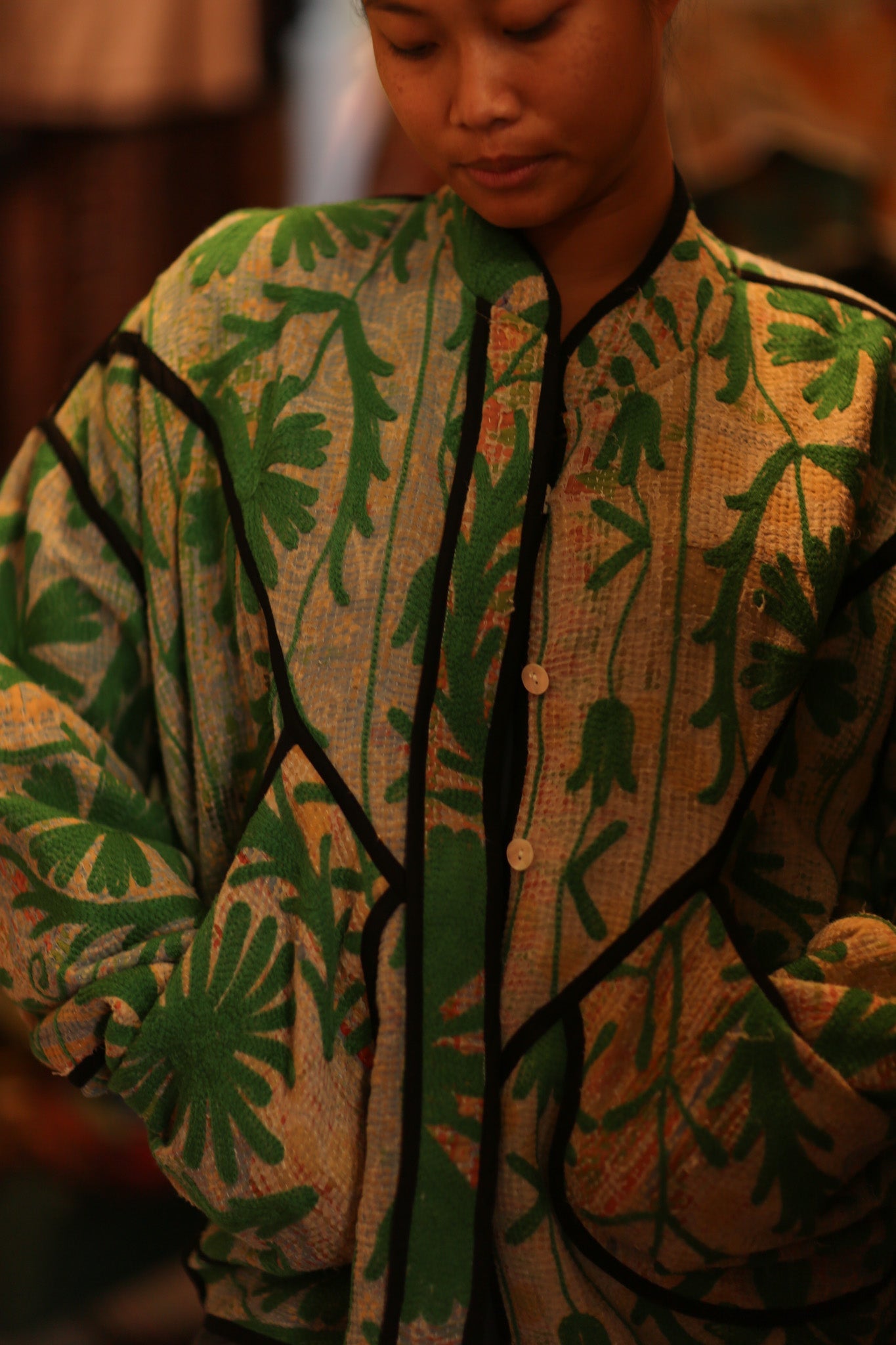KANTHA JACKET CLEMS - BANGKOK TAILOR CLOTHING STORE - HANDMADE CLOTHING