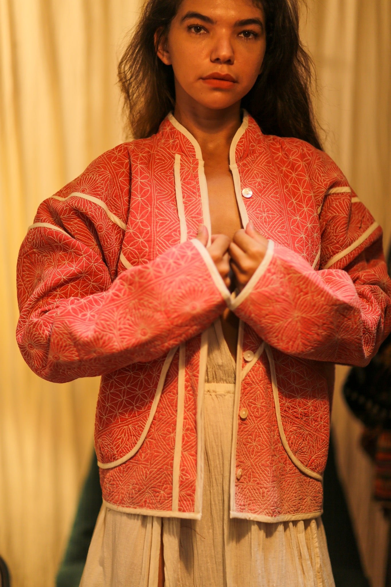 KANTHA JACKET PINK EDIT - BANGKOK TAILOR CLOTHING STORE - HANDMADE CLOTHING