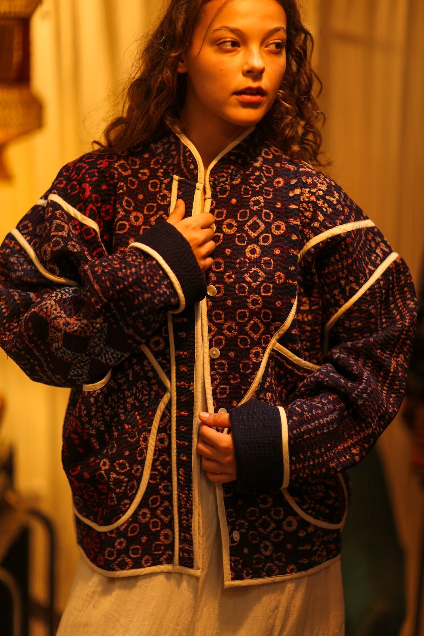 KANTHA LINDA MOMO JACKET - BANGKOK TAILOR CLOTHING STORE - HANDMADE CLOTHING