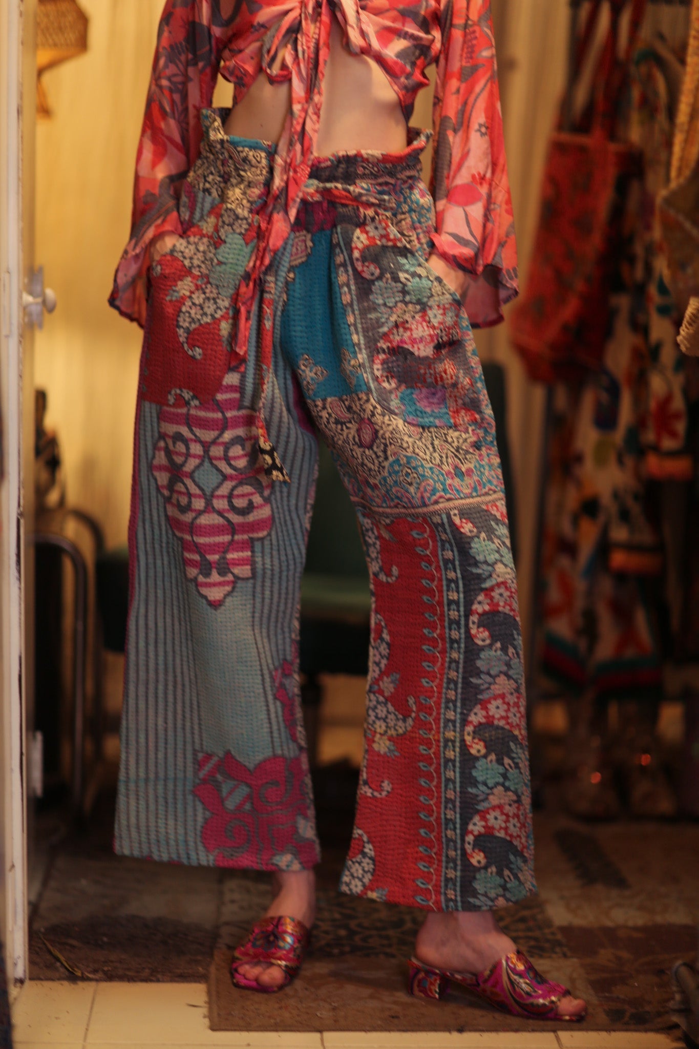 KANTHA PANTS LENA - BANGKOK TAILOR CLOTHING STORE - HANDMADE CLOTHING