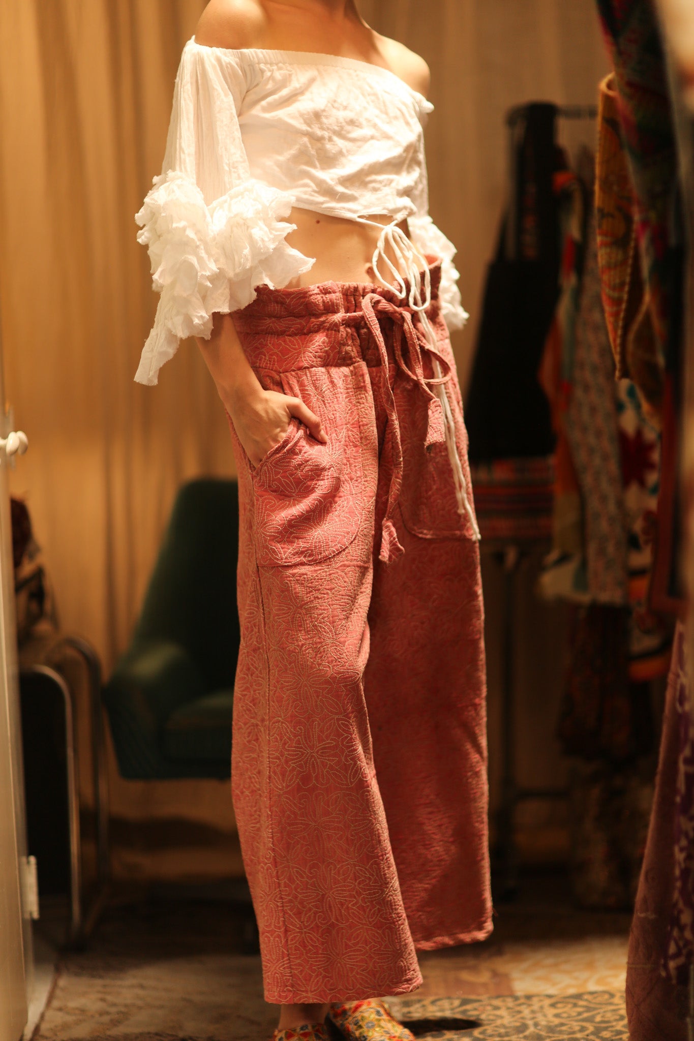 KANTHA PANTS LENA - BANGKOK TAILOR CLOTHING STORE - HANDMADE CLOTHING