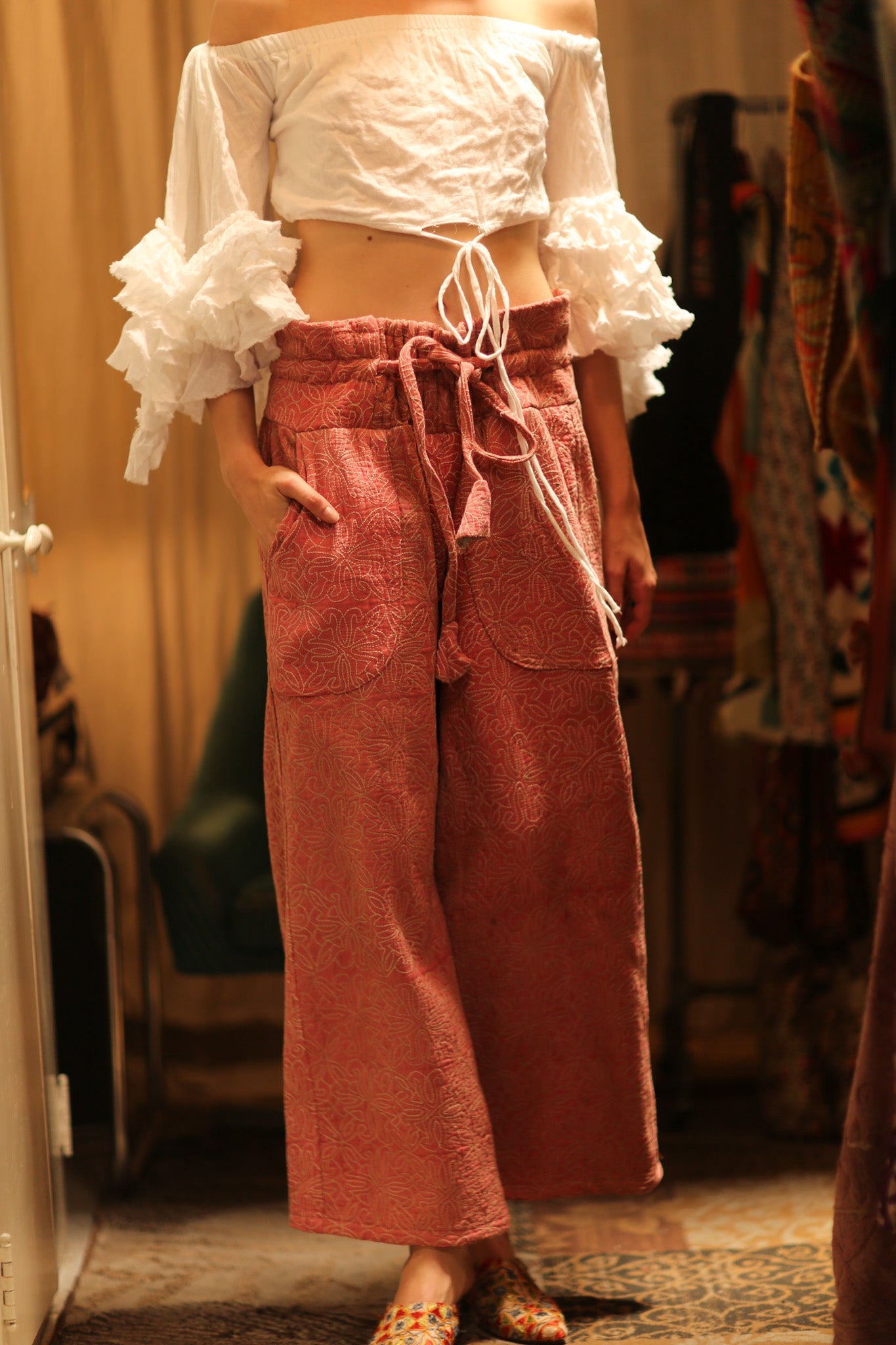 KANTHA PANTS LENA - BANGKOK TAILOR CLOTHING STORE - HANDMADE CLOTHING