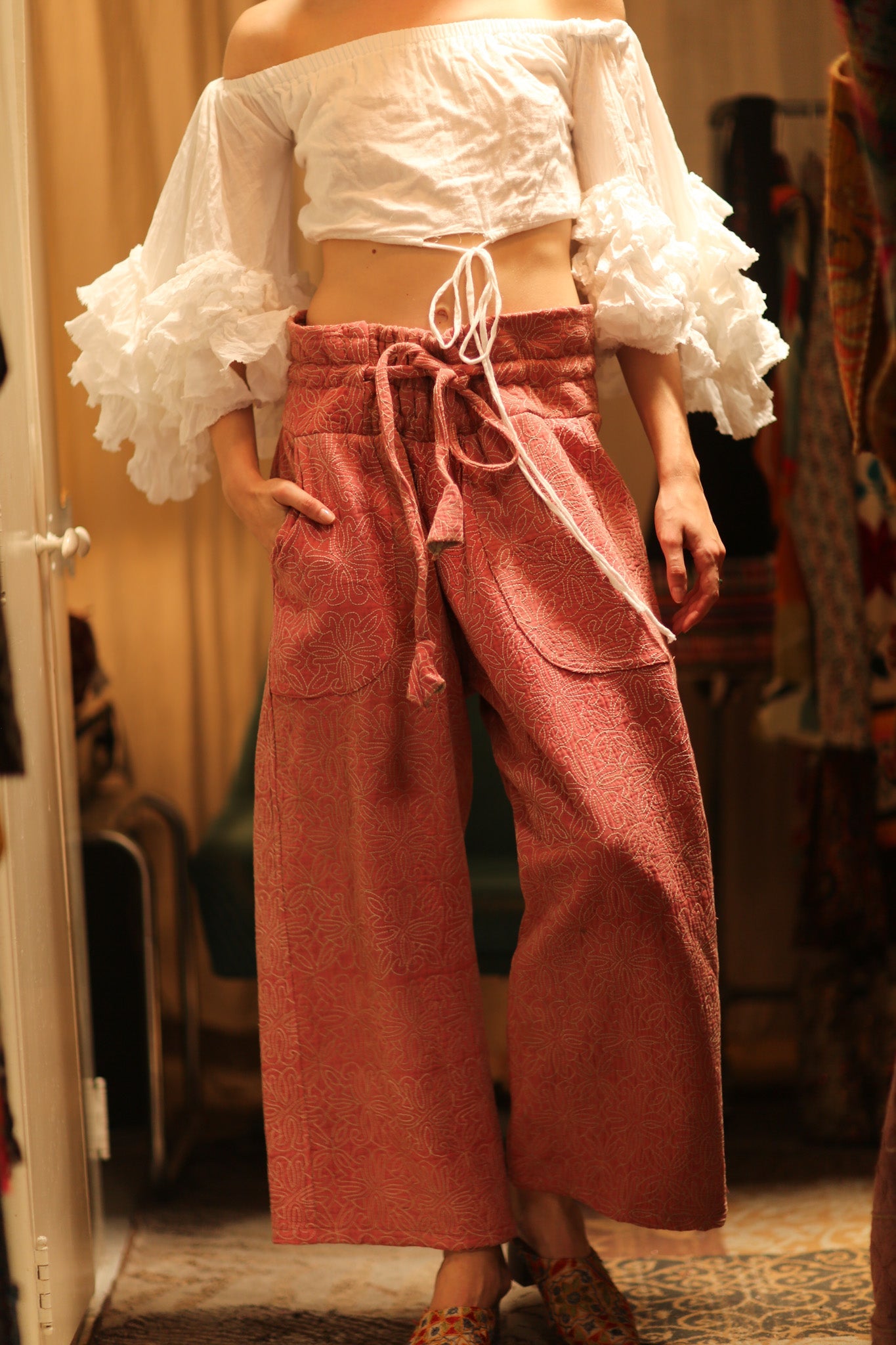 KANTHA PANTS LENA - BANGKOK TAILOR CLOTHING STORE - HANDMADE CLOTHING