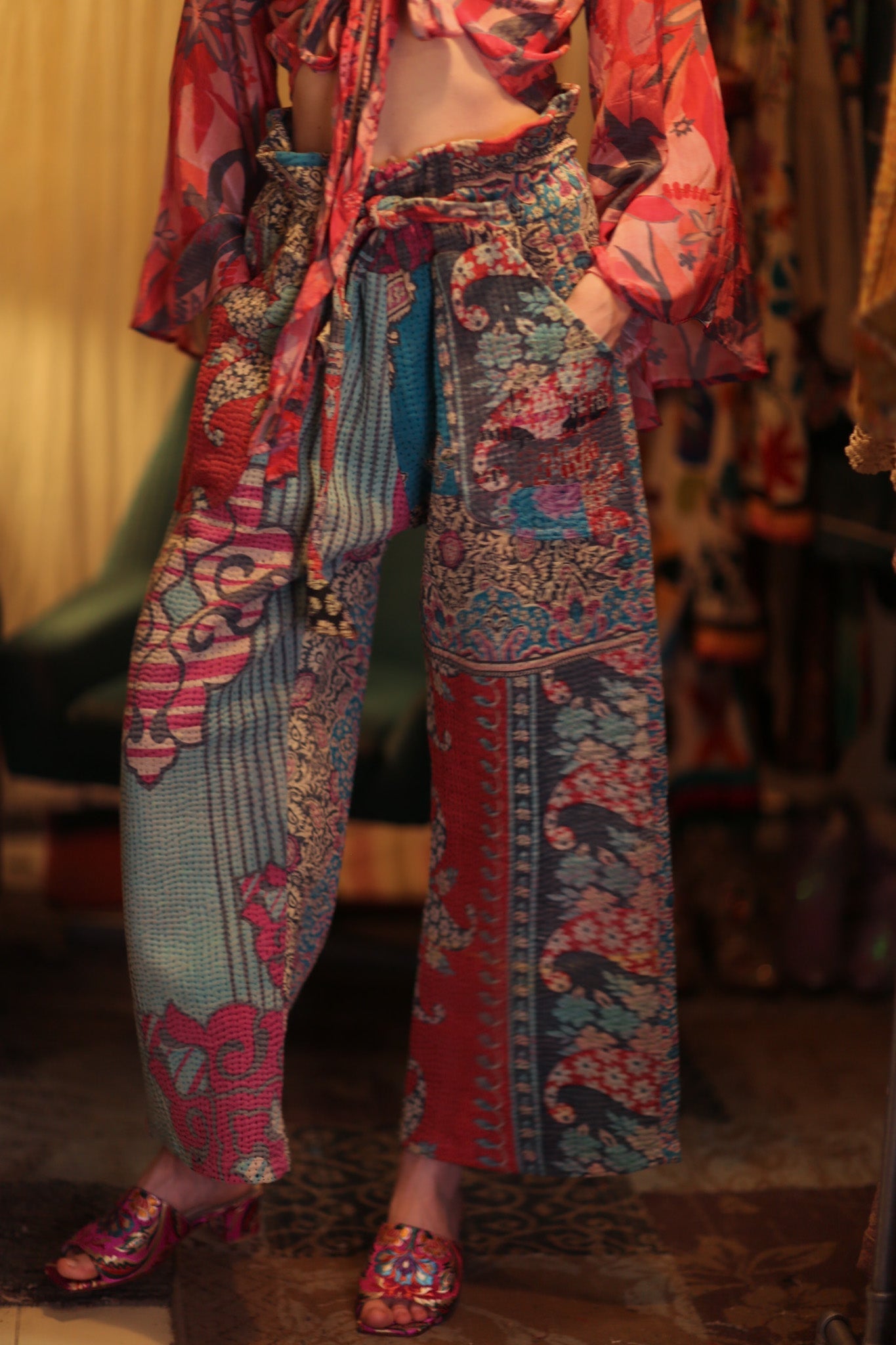 KANTHA PANTS LENA - BANGKOK TAILOR CLOTHING STORE - HANDMADE CLOTHING