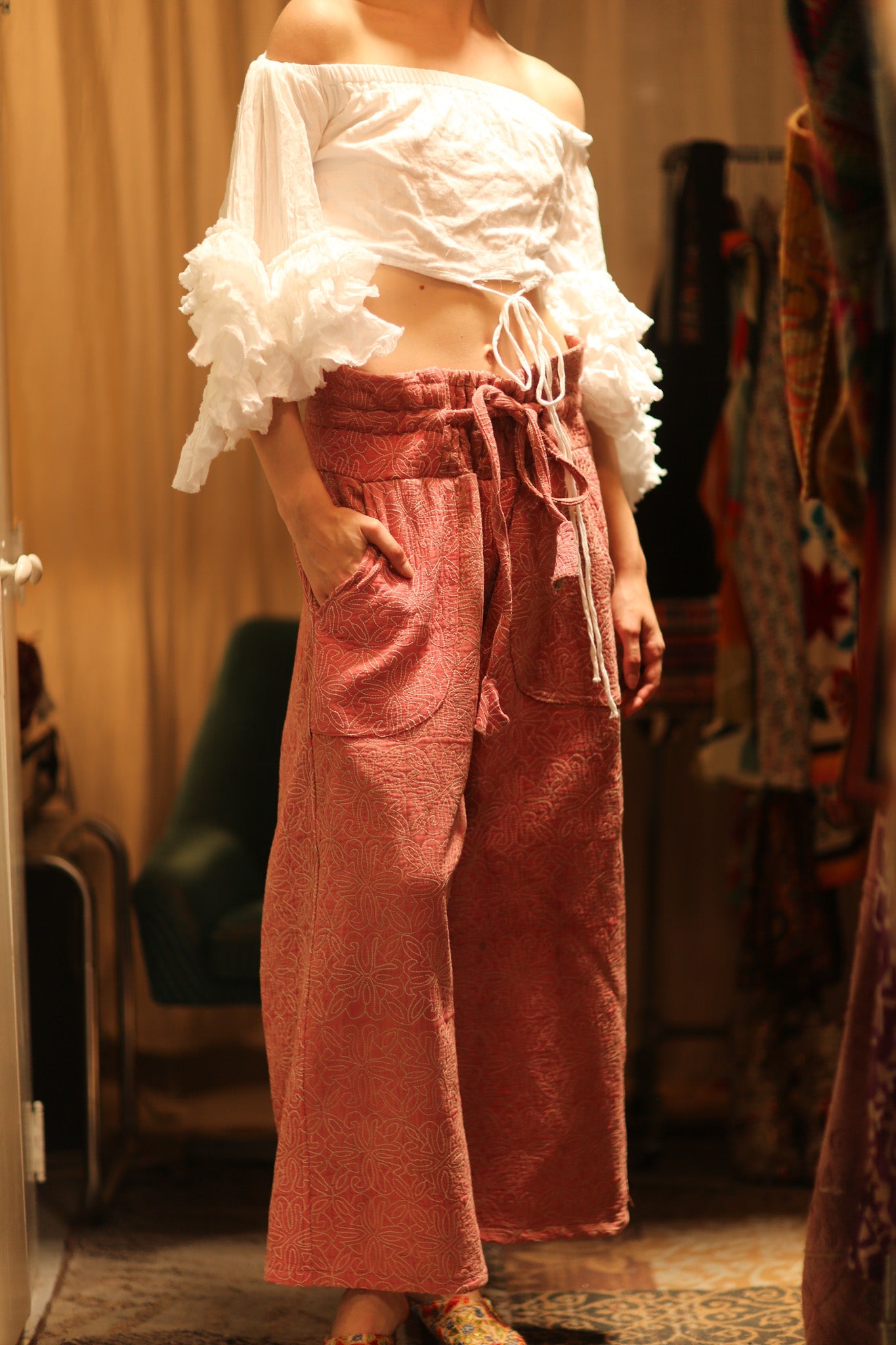 KANTHA PANTS LENA - BANGKOK TAILOR CLOTHING STORE - HANDMADE CLOTHING