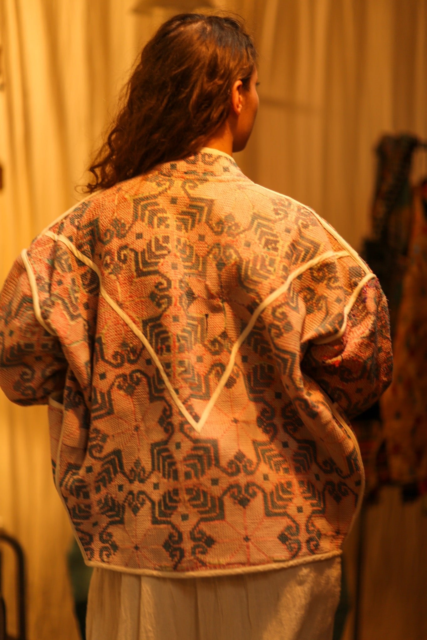 KANTHA PINK KANDA JACKET - BANGKOK TAILOR CLOTHING STORE - HANDMADE CLOTHING