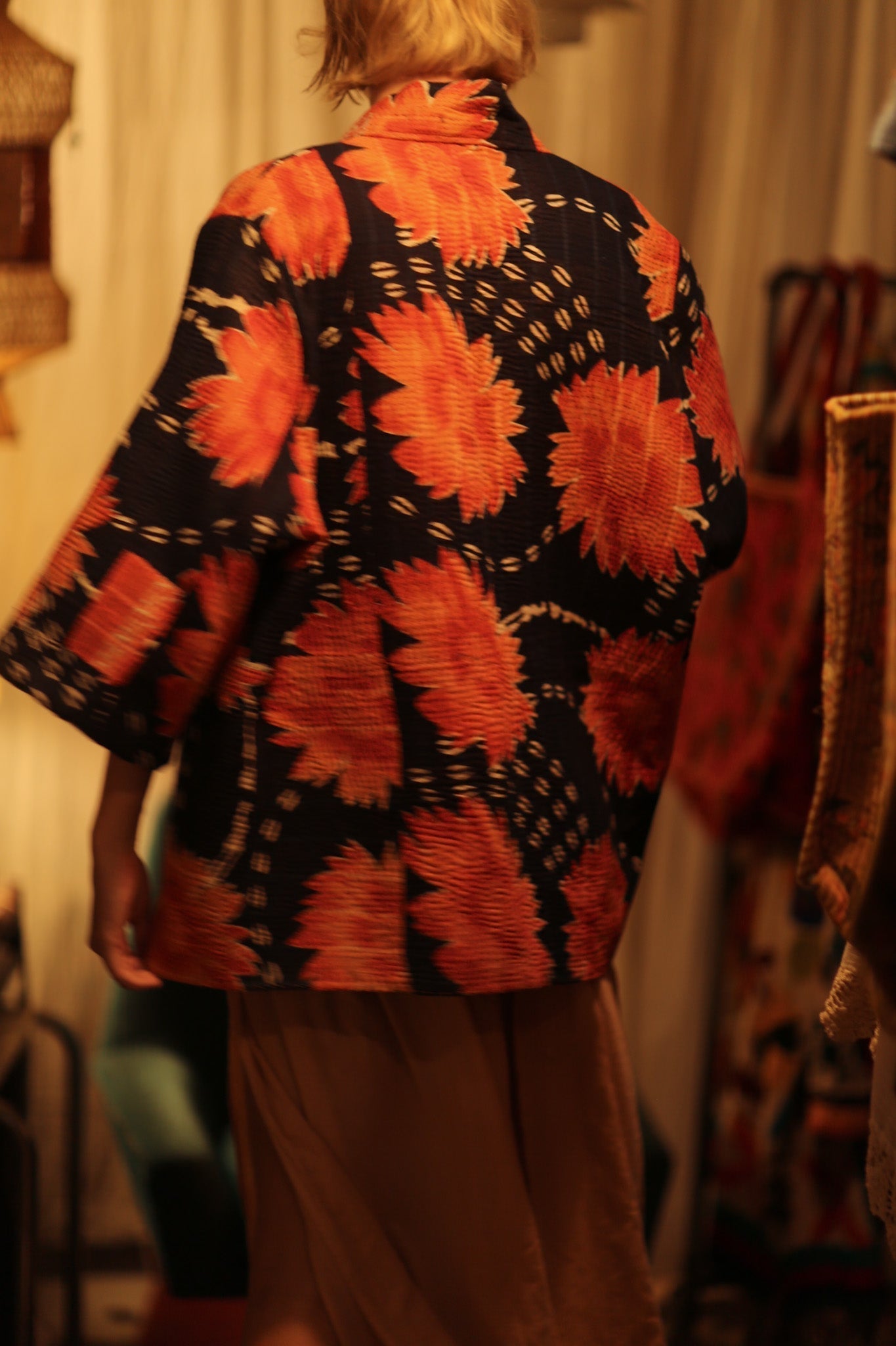 KANTHA SHORT KIMONO RUBYIN - BANGKOK TAILOR CLOTHING STORE - HANDMADE CLOTHING
