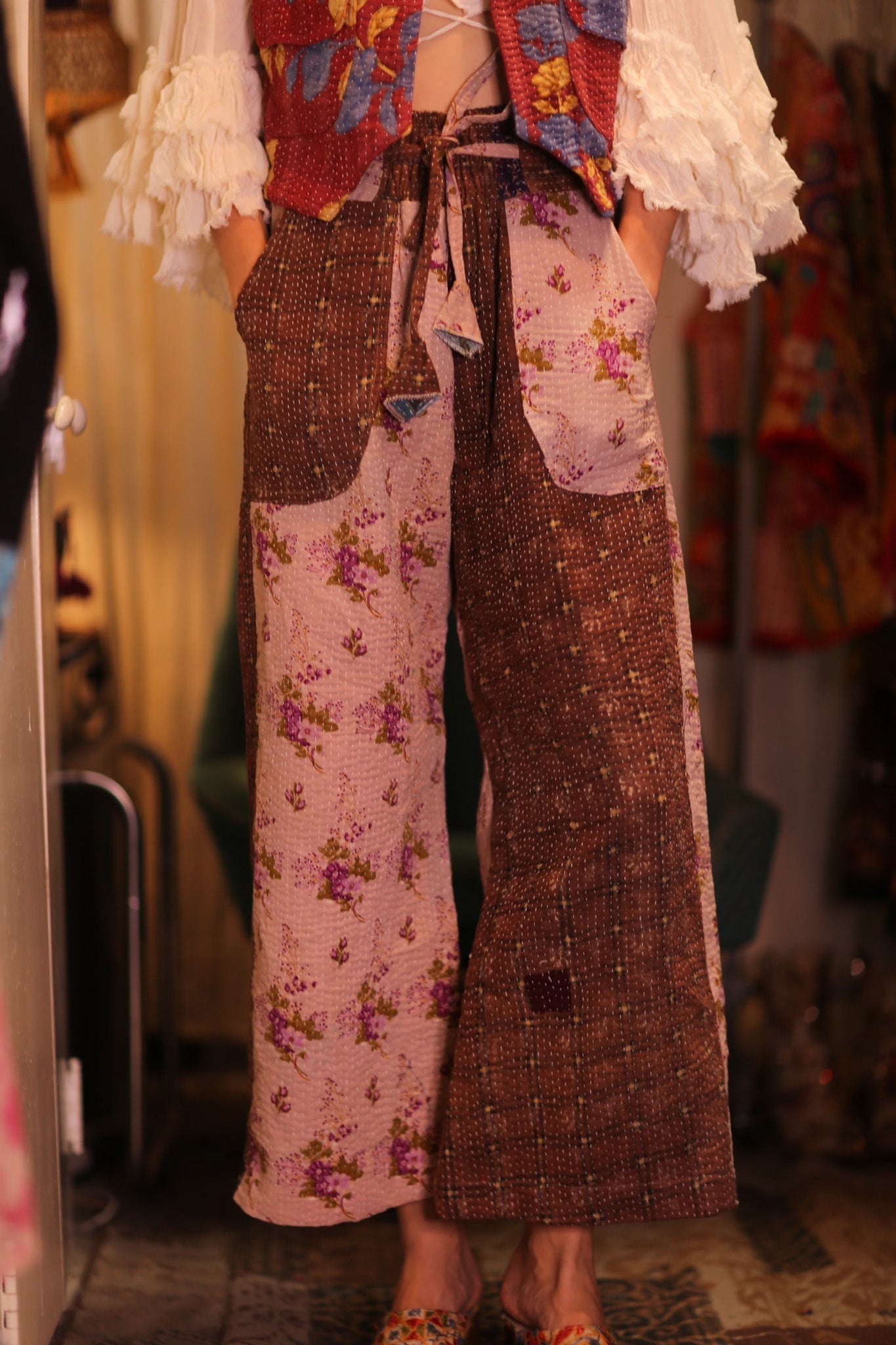 KANTHA TROUSERS LENA GUSTIN - BANGKOK TAILOR CLOTHING STORE - HANDMADE CLOTHING