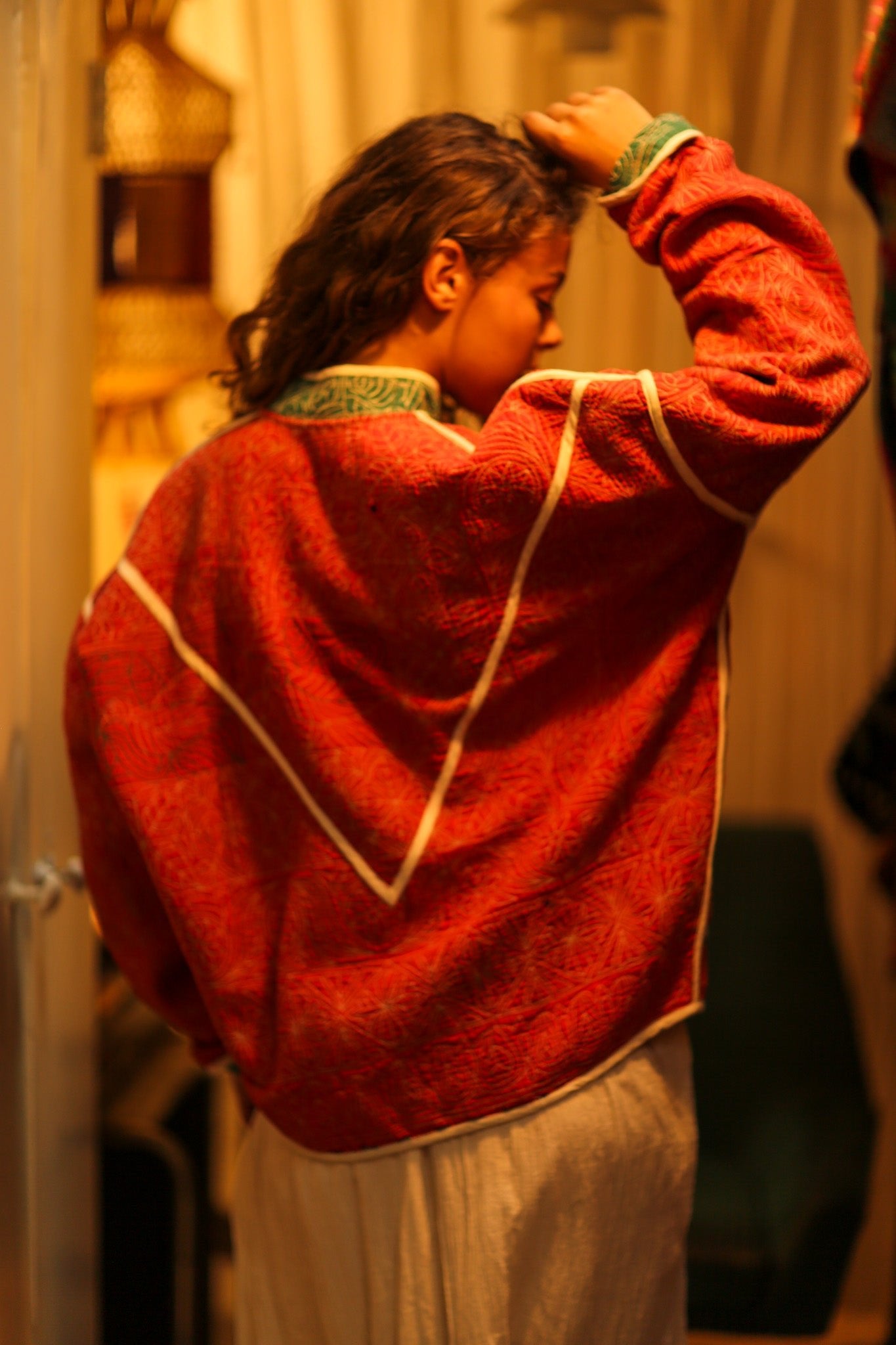 KANTHA WATERMELON JACKET - BANGKOK TAILOR CLOTHING STORE - HANDMADE CLOTHING