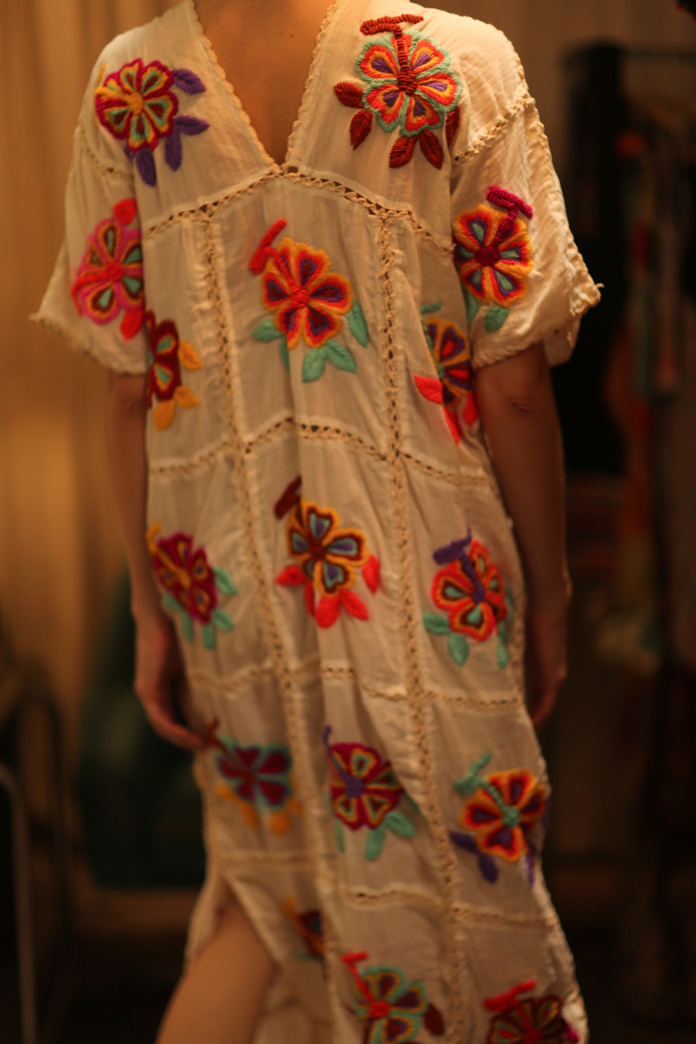 KATIA EMBROIDERED FLOWER DRESS - BANGKOK TAILOR CLOTHING STORE - HANDMADE CLOTHING