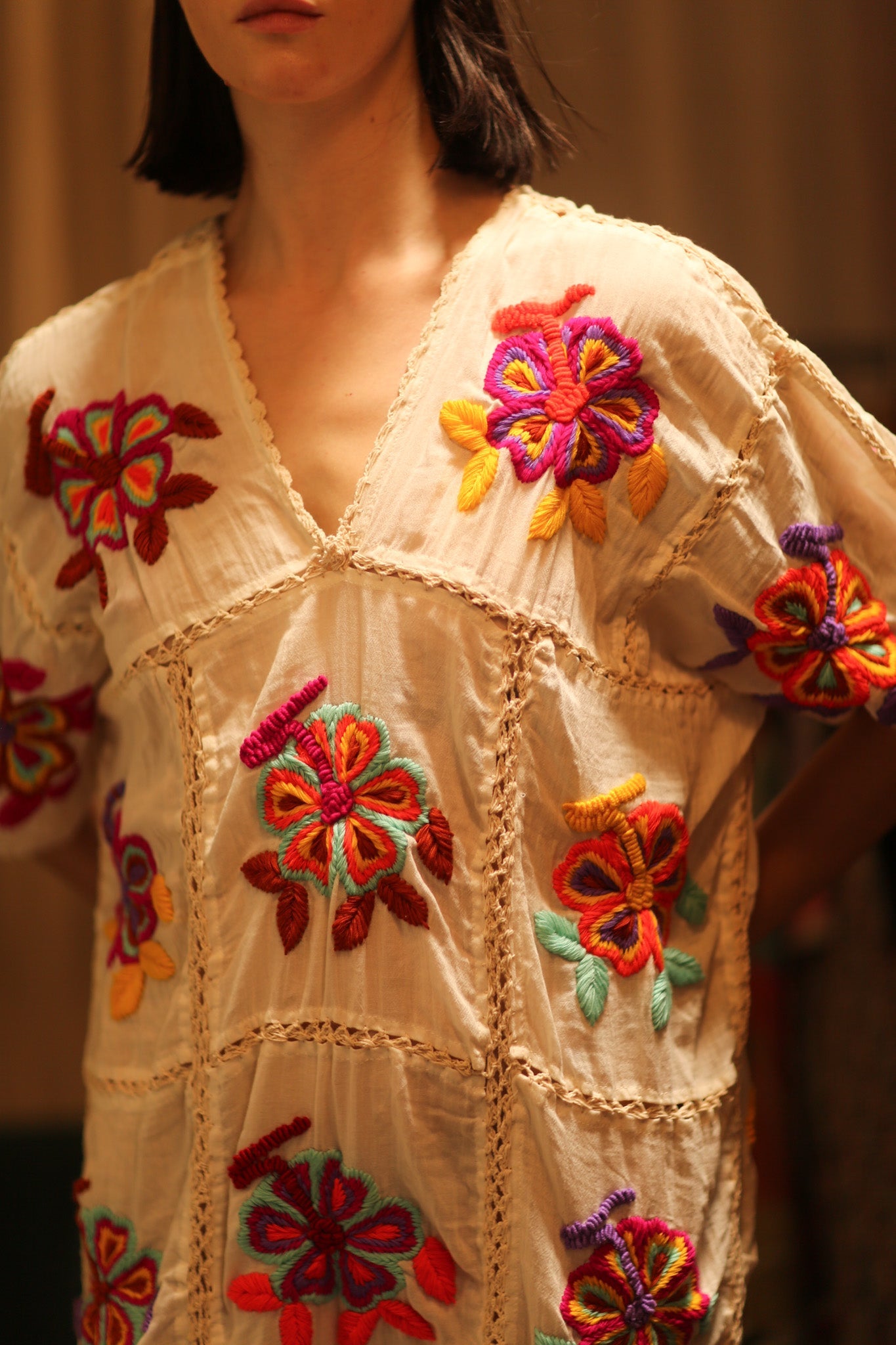 KATIA EMBROIDERED FLOWER DRESS - BANGKOK TAILOR CLOTHING STORE - HANDMADE CLOTHING