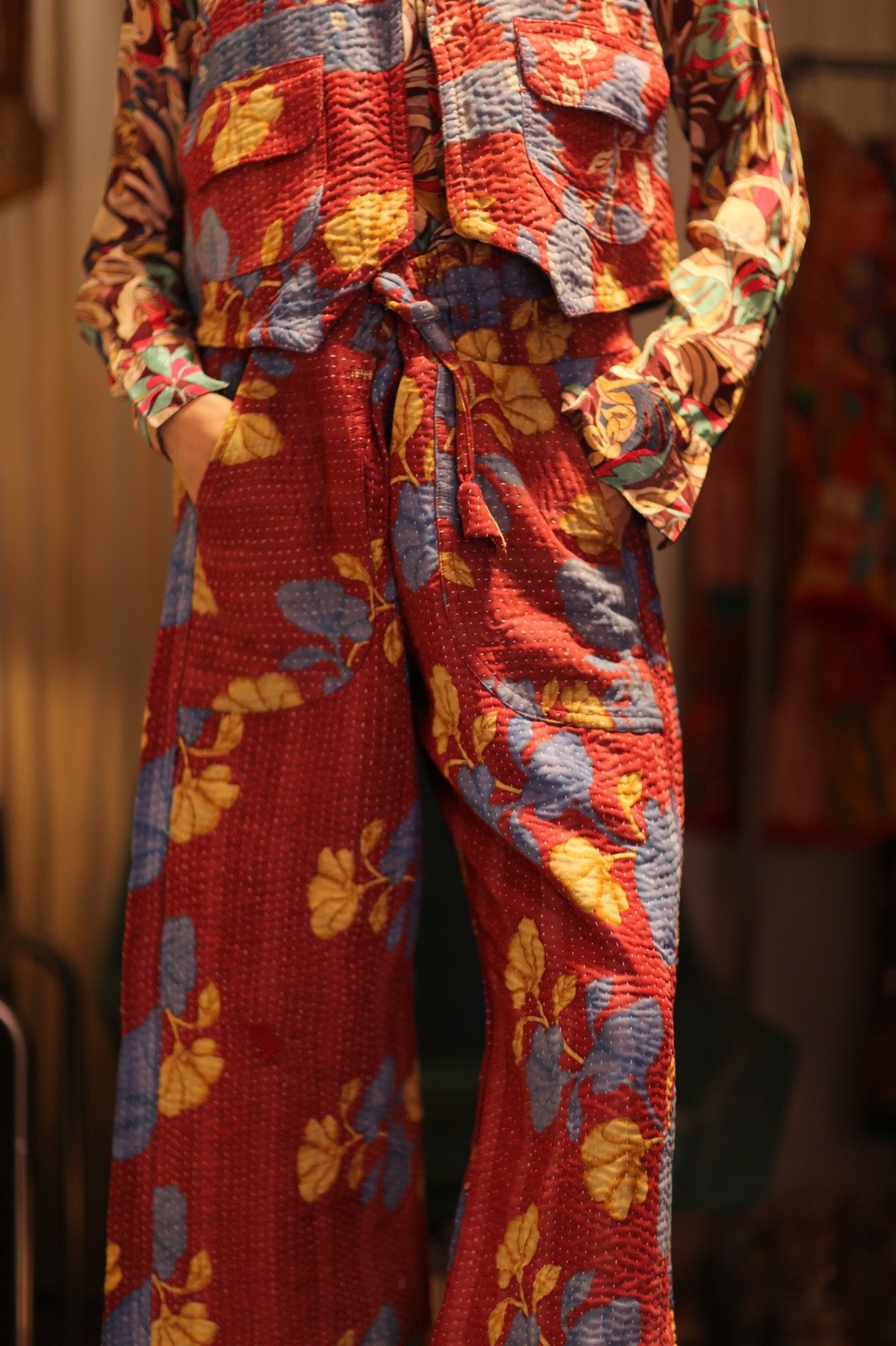 LENA KANTHA TROUSERS BERRIED - BANGKOK TAILOR CLOTHING STORE - HANDMADE CLOTHING