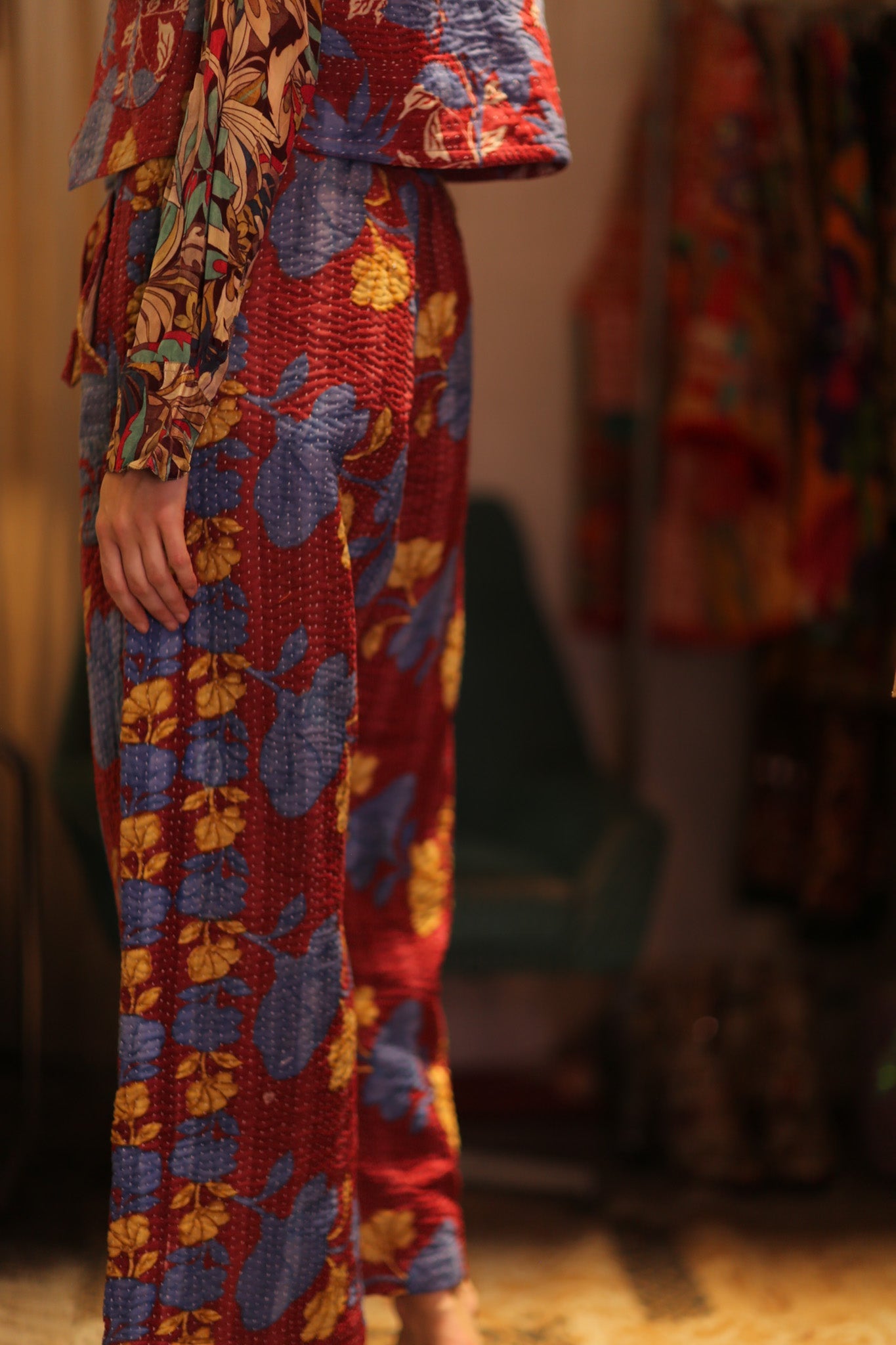 LENA KANTHA TROUSERS BERRIED - BANGKOK TAILOR CLOTHING STORE - HANDMADE CLOTHING