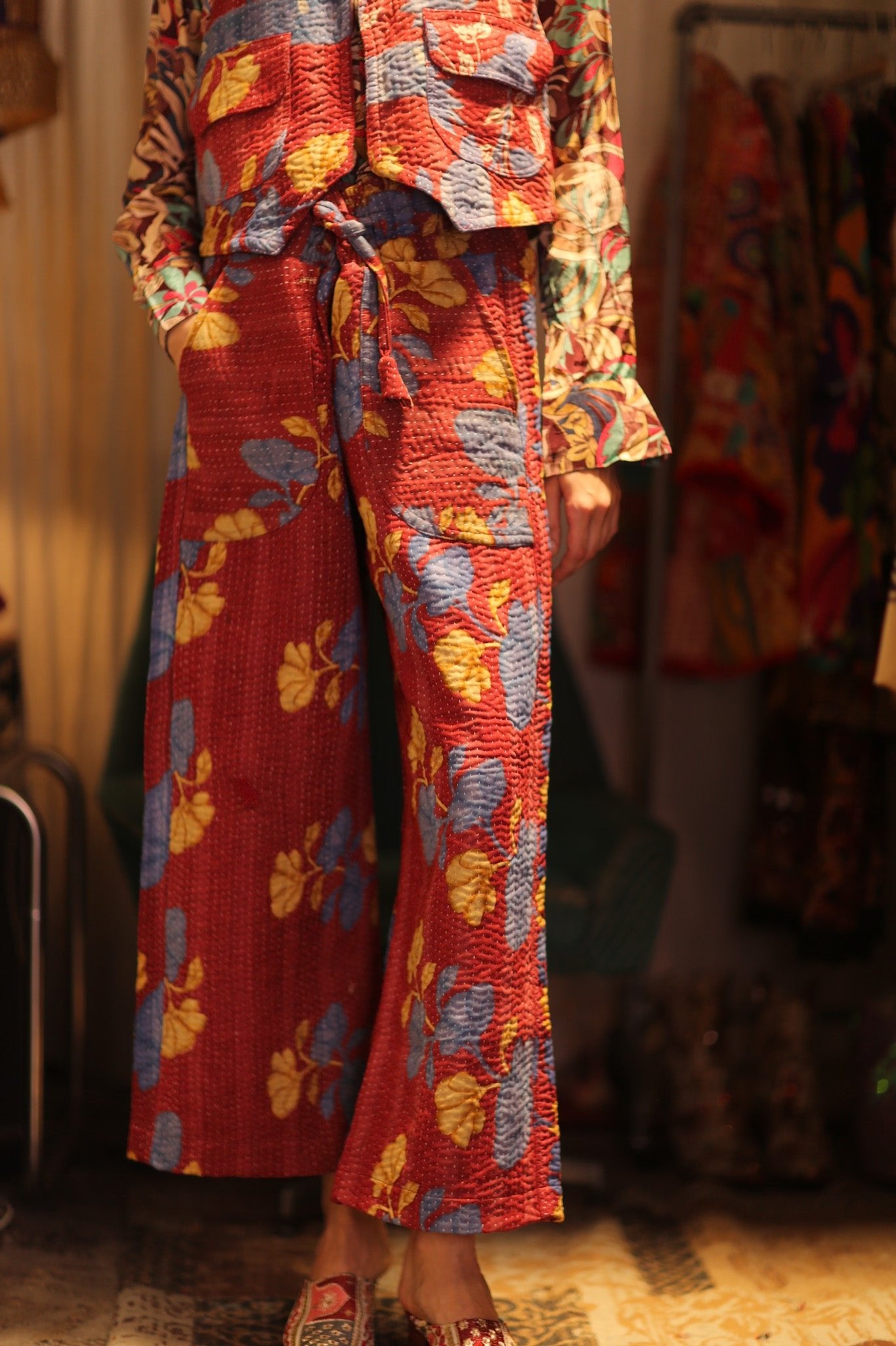 LENA KANTHA TROUSERS BERRIED - BANGKOK TAILOR CLOTHING STORE - HANDMADE CLOTHING