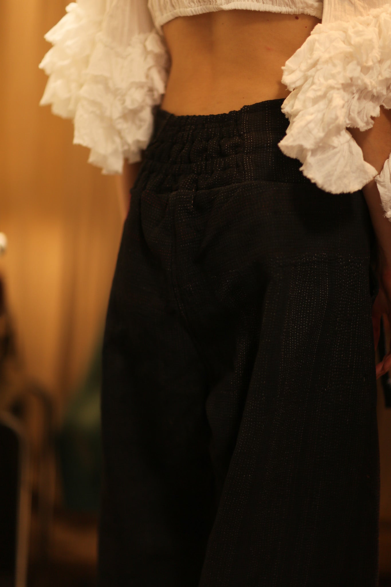 LENA KANTHA TROUSERS CHARCOAL - BANGKOK TAILOR CLOTHING STORE - HANDMADE CLOTHING