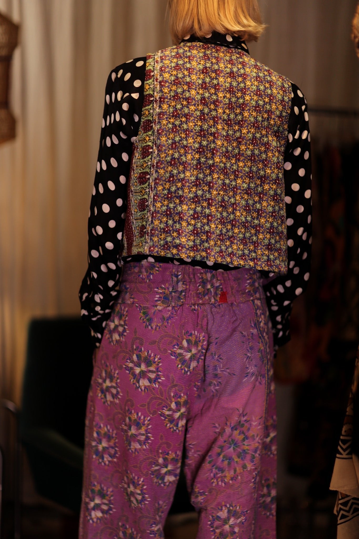 LENA KANTHA TROUSERS LAVENDER FIELD - BANGKOK TAILOR CLOTHING STORE - HANDMADE CLOTHING