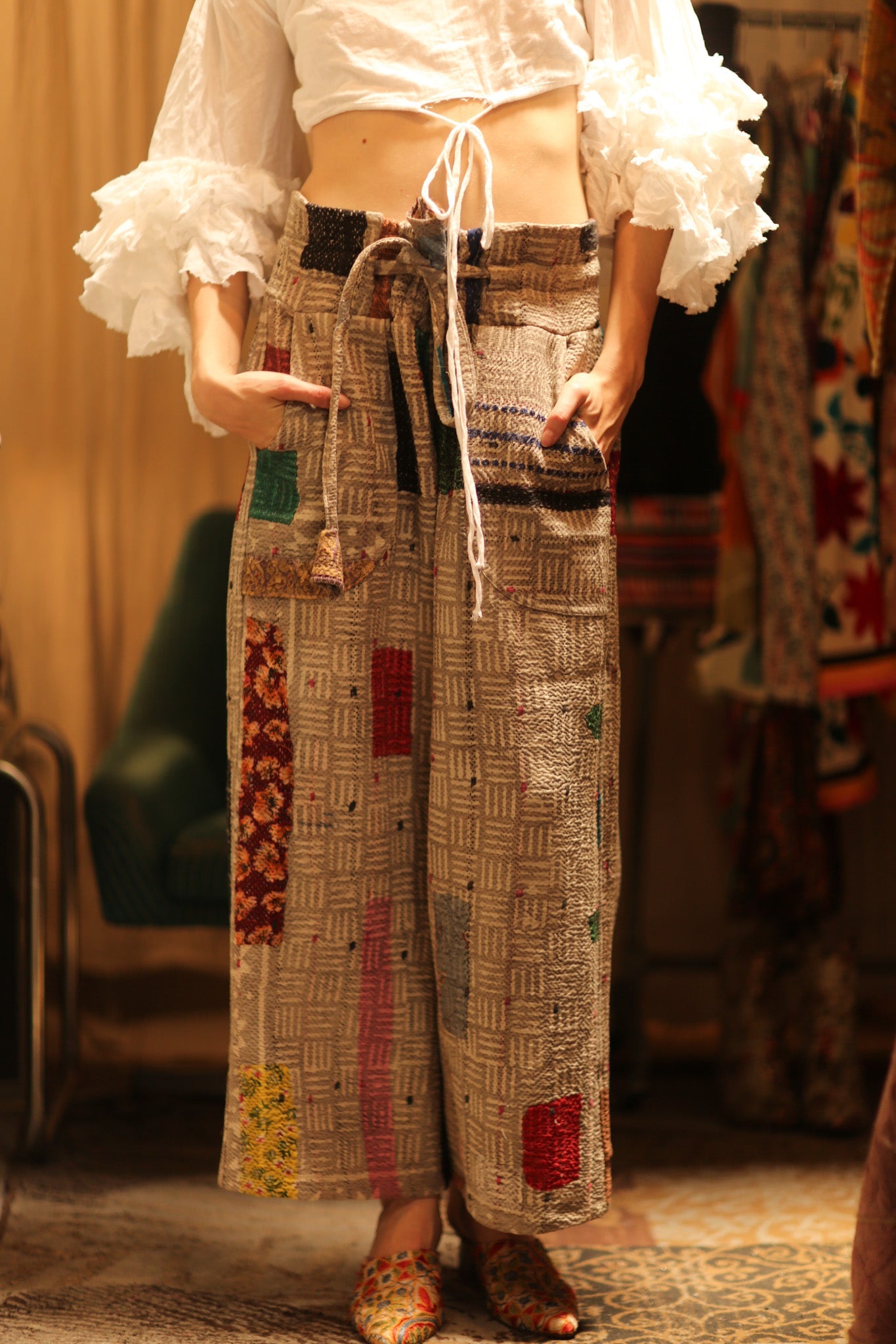 LENA KANTHA TROUSERS MONDRIAN - BANGKOK TAILOR CLOTHING STORE - HANDMADE CLOTHING