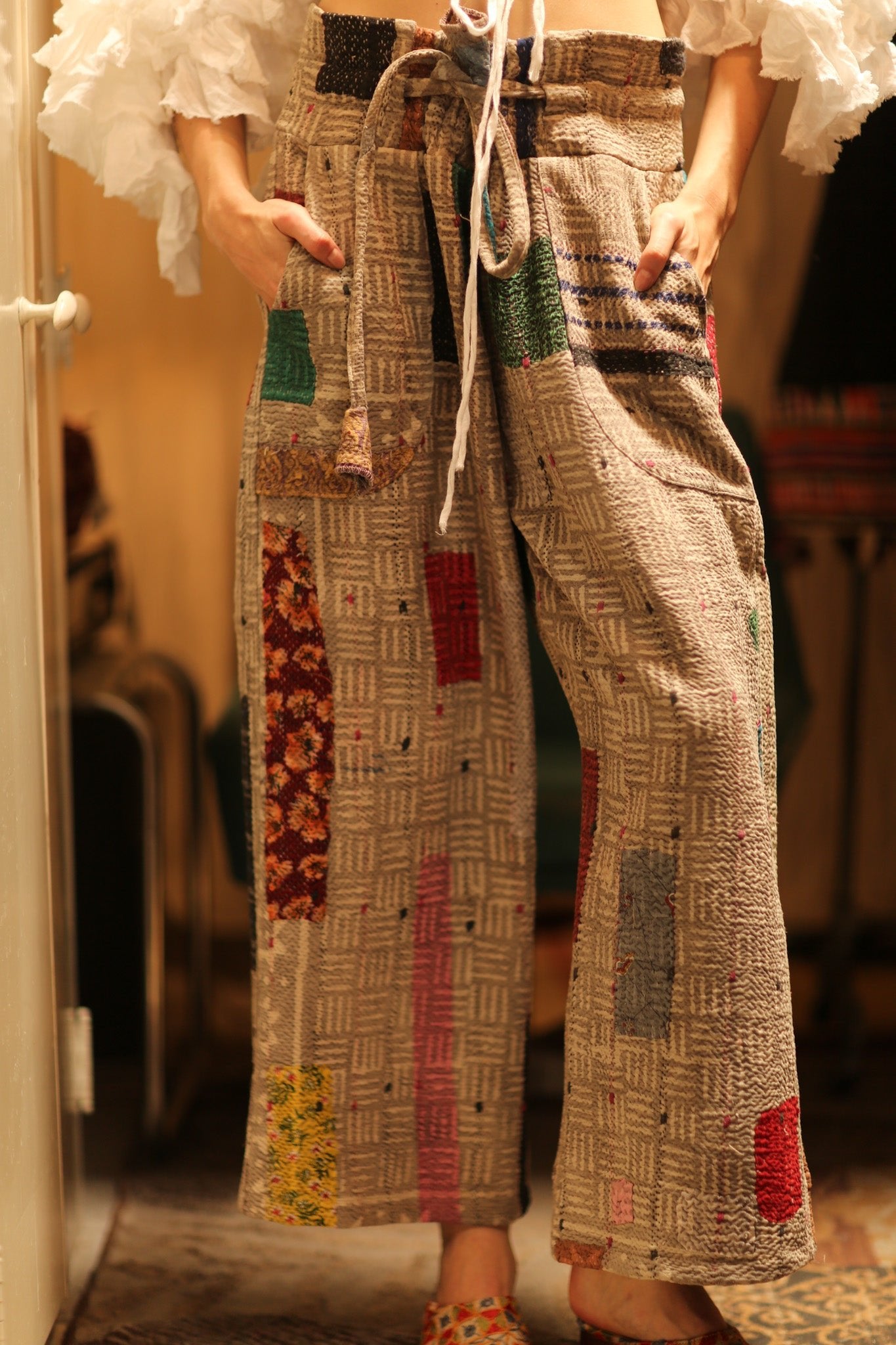 LENA KANTHA TROUSERS MONDRIAN - BANGKOK TAILOR CLOTHING STORE - HANDMADE CLOTHING