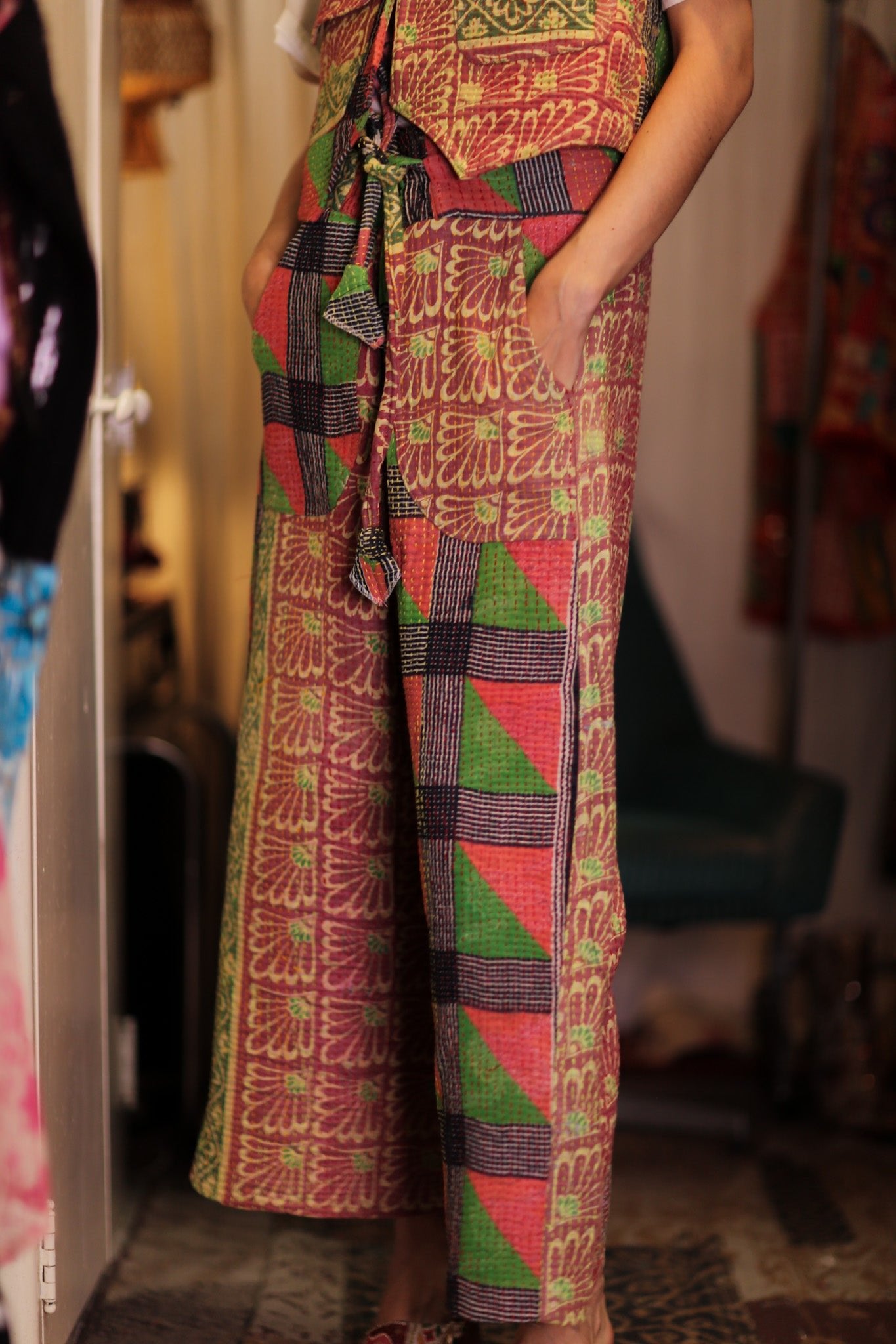 LENA KANTHA TROUSERS PRIMARY COLORS - BANGKOK TAILOR CLOTHING STORE - HANDMADE CLOTHING