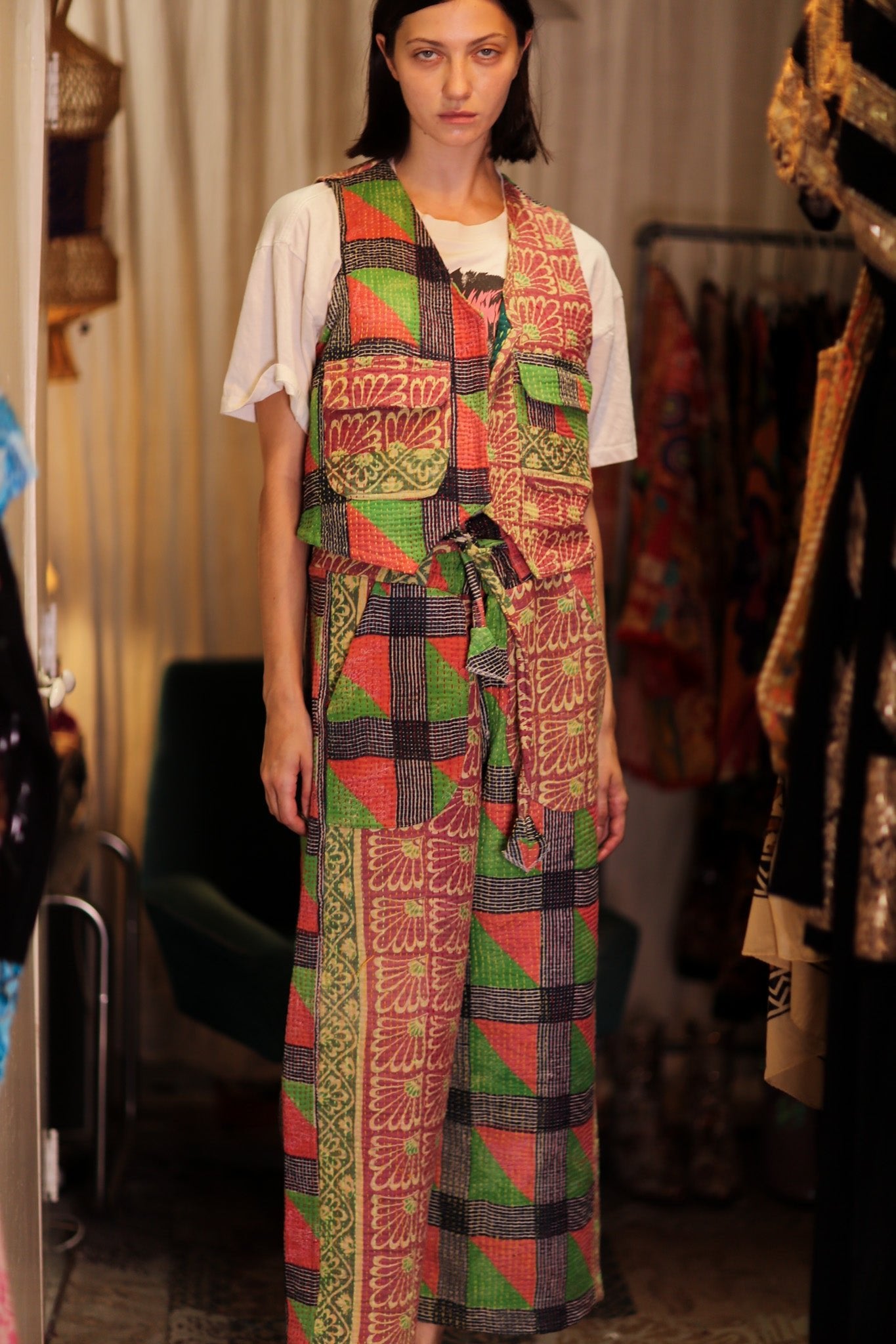 LENA KANTHA TROUSERS PRIMARY COLORS - BANGKOK TAILOR CLOTHING STORE - HANDMADE CLOTHING