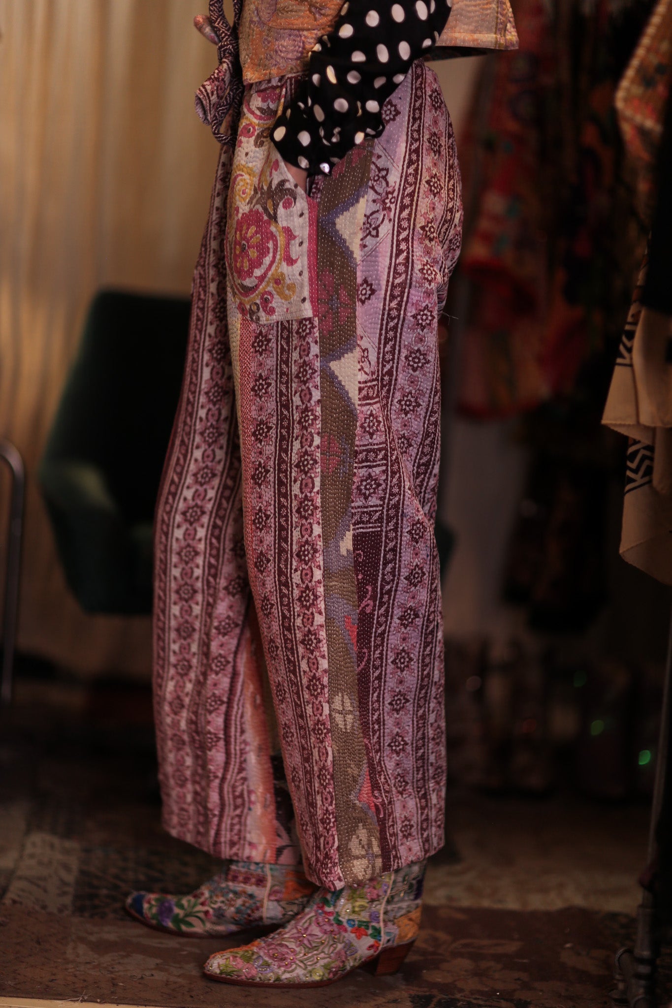 LENA KANTHA TROUSERS PURPLE - BANGKOK TAILOR CLOTHING STORE - HANDMADE CLOTHING