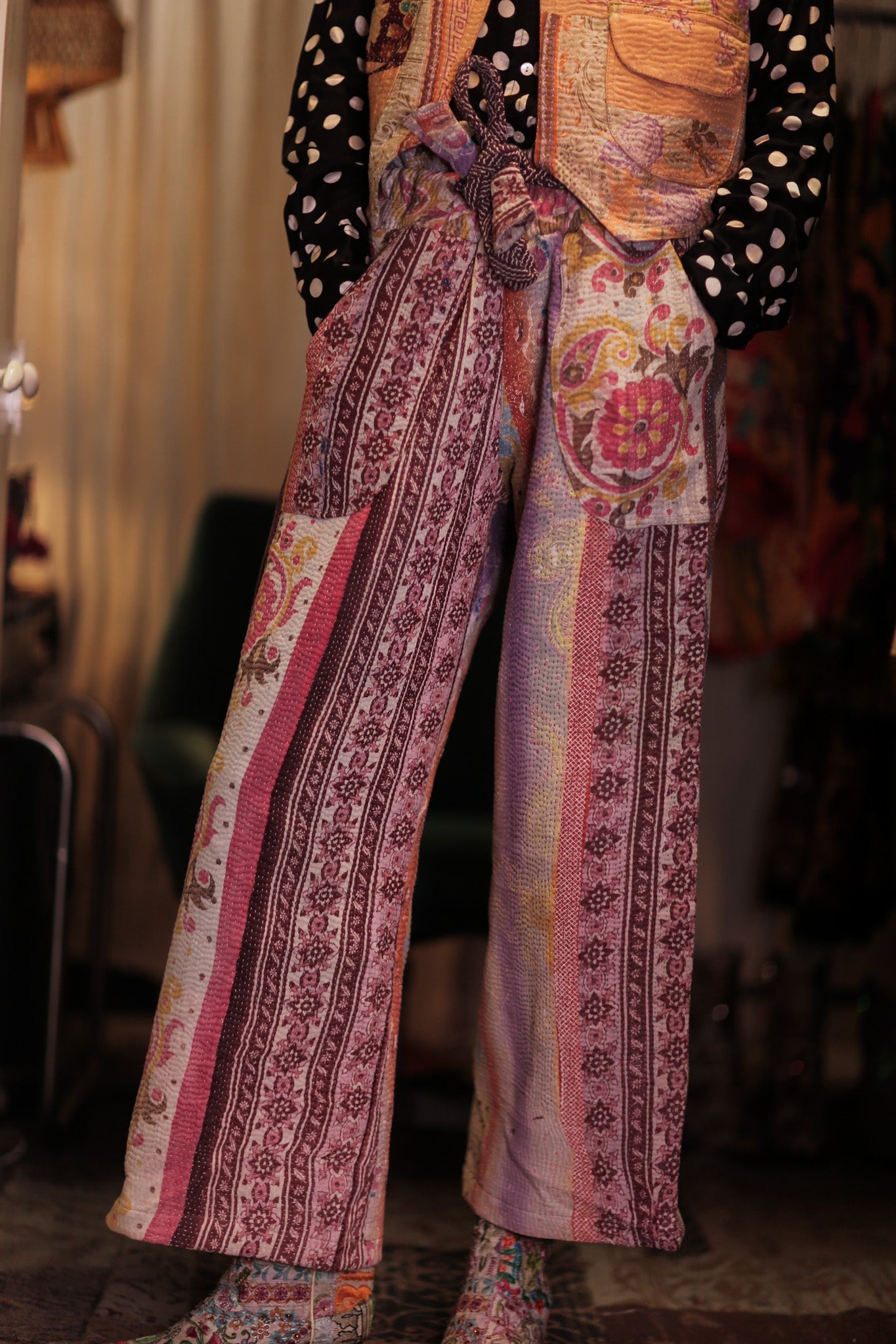 LENA KANTHA TROUSERS PURPLE - BANGKOK TAILOR CLOTHING STORE - HANDMADE CLOTHING