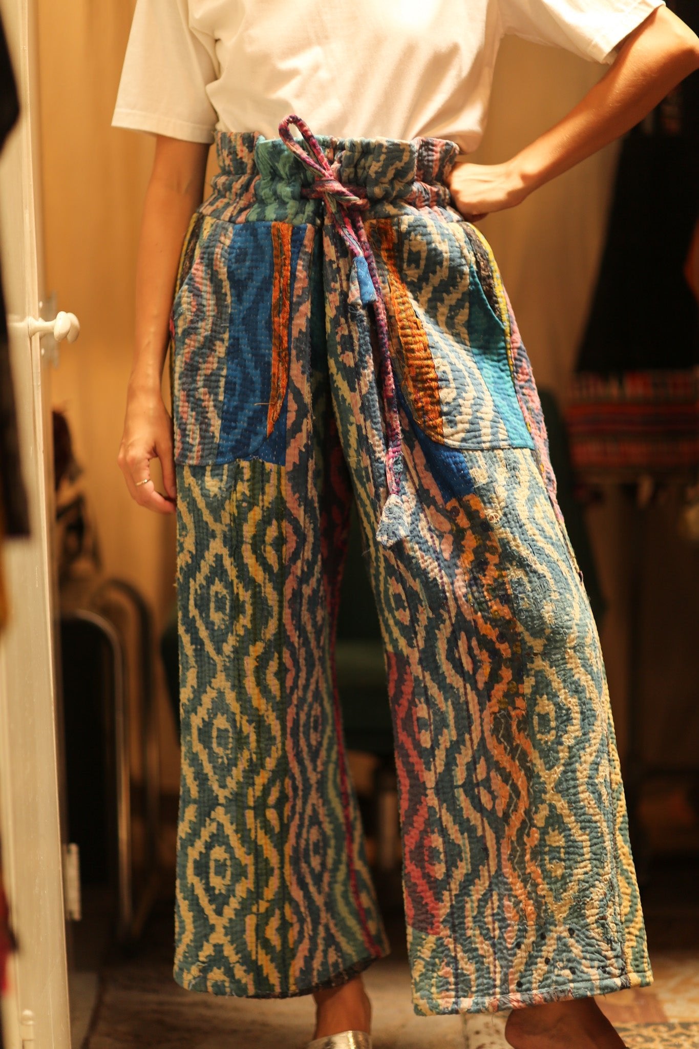 LENA KANTHA TROUSERS RAINBOW - BANGKOK TAILOR CLOTHING STORE - HANDMADE CLOTHING