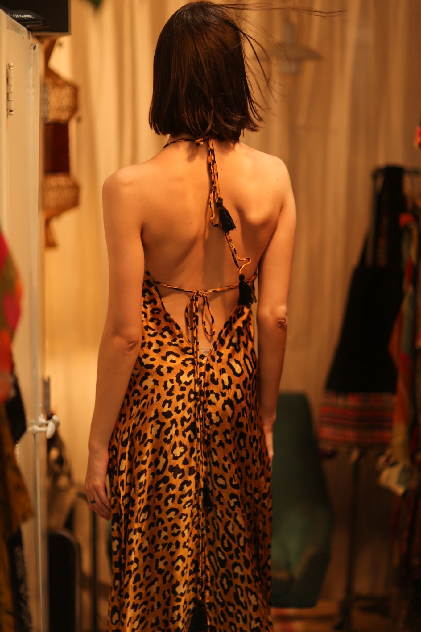 LEO PRINT DRESS HANNAH - BANGKOK TAILOR CLOTHING STORE - HANDMADE CLOTHING