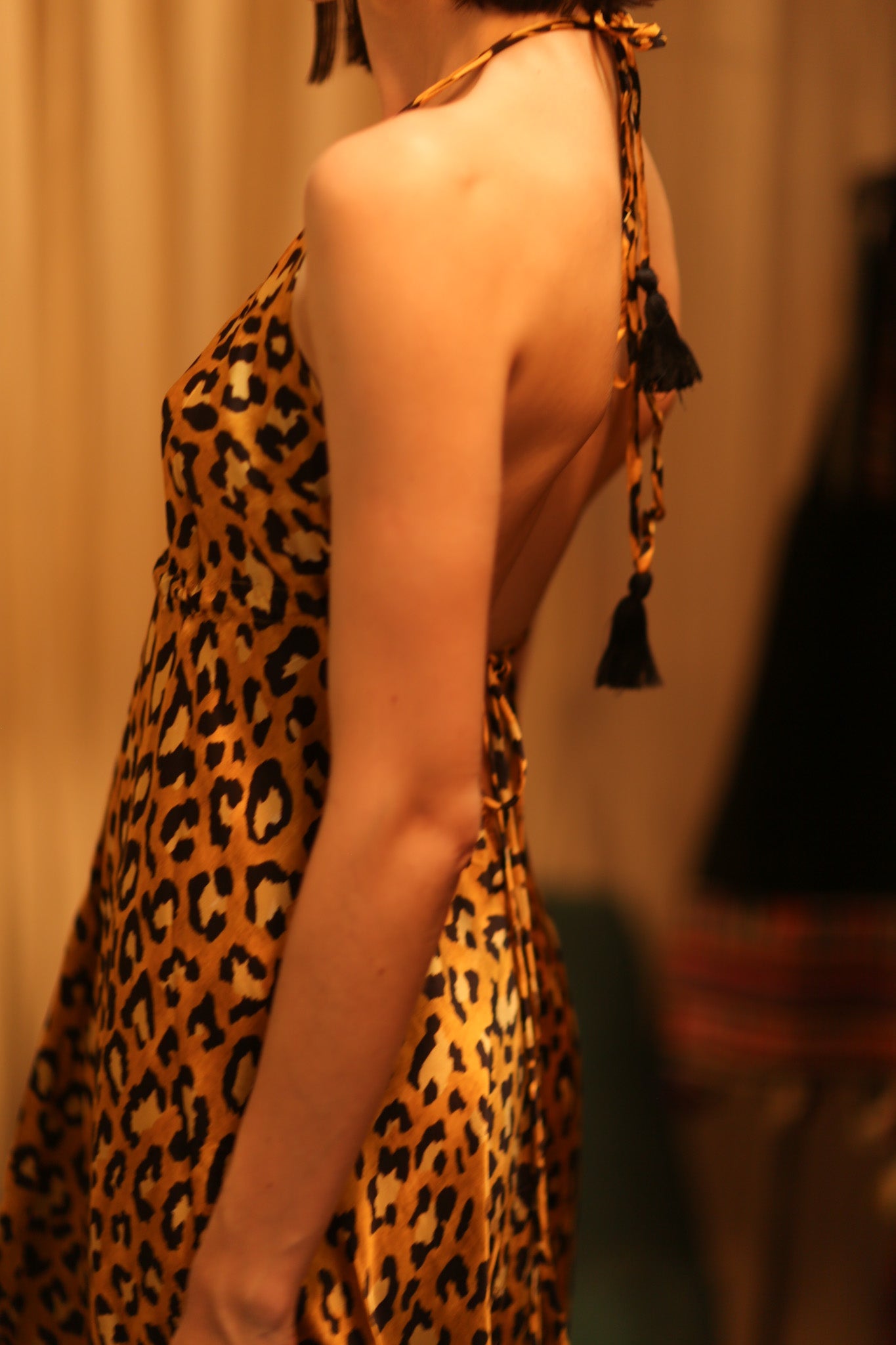 LEO PRINT DRESS HANNAH - BANGKOK TAILOR CLOTHING STORE - HANDMADE CLOTHING