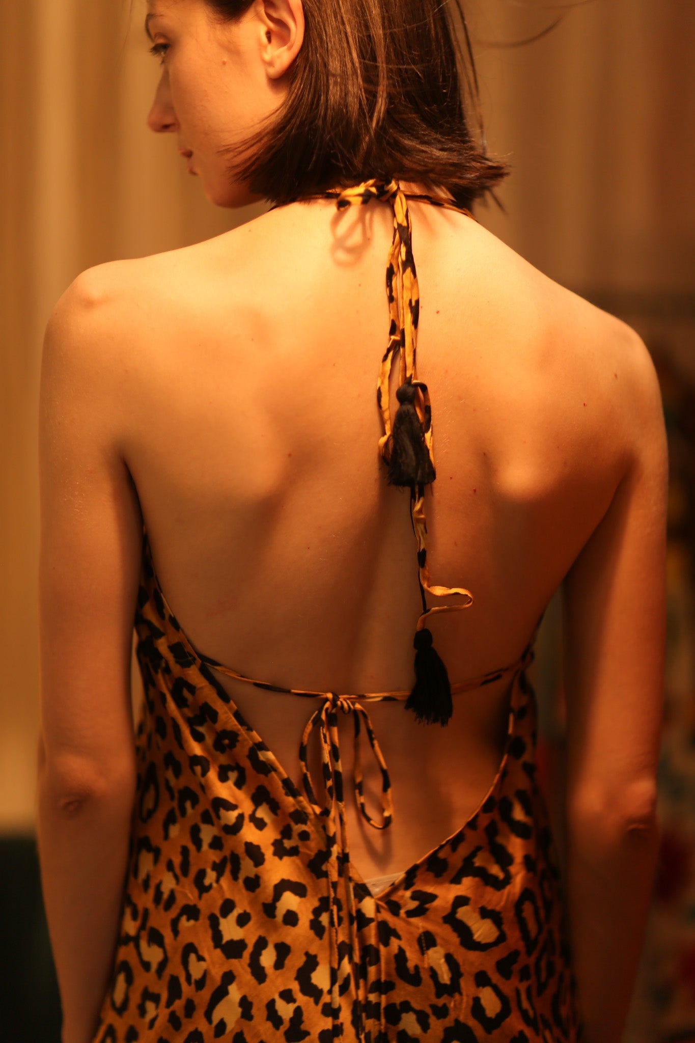 LEO PRINT DRESS HANNAH - BANGKOK TAILOR CLOTHING STORE - HANDMADE CLOTHING