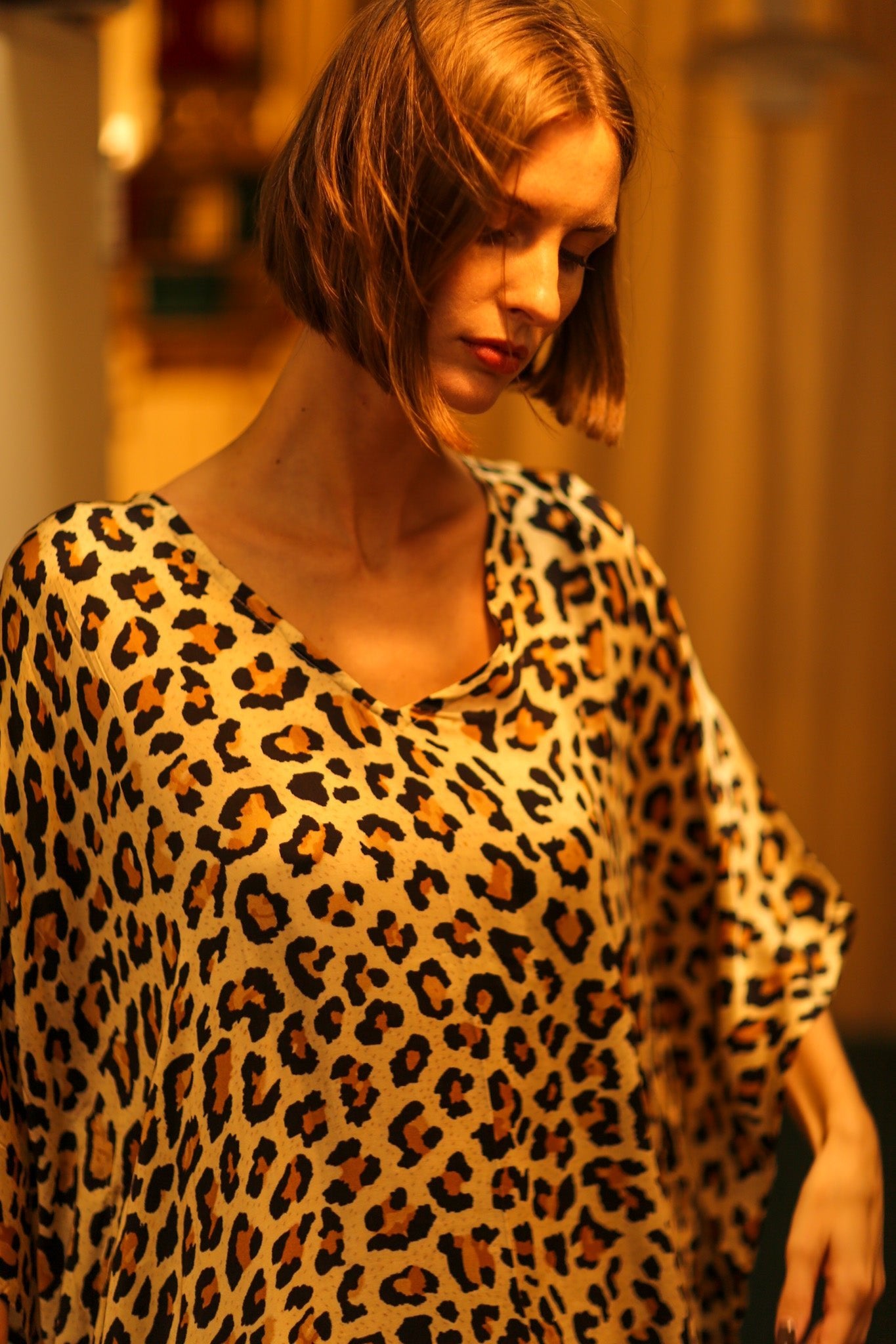LEO PRINT KAFTAN FRANKA - BANGKOK TAILOR CLOTHING STORE - HANDMADE CLOTHING