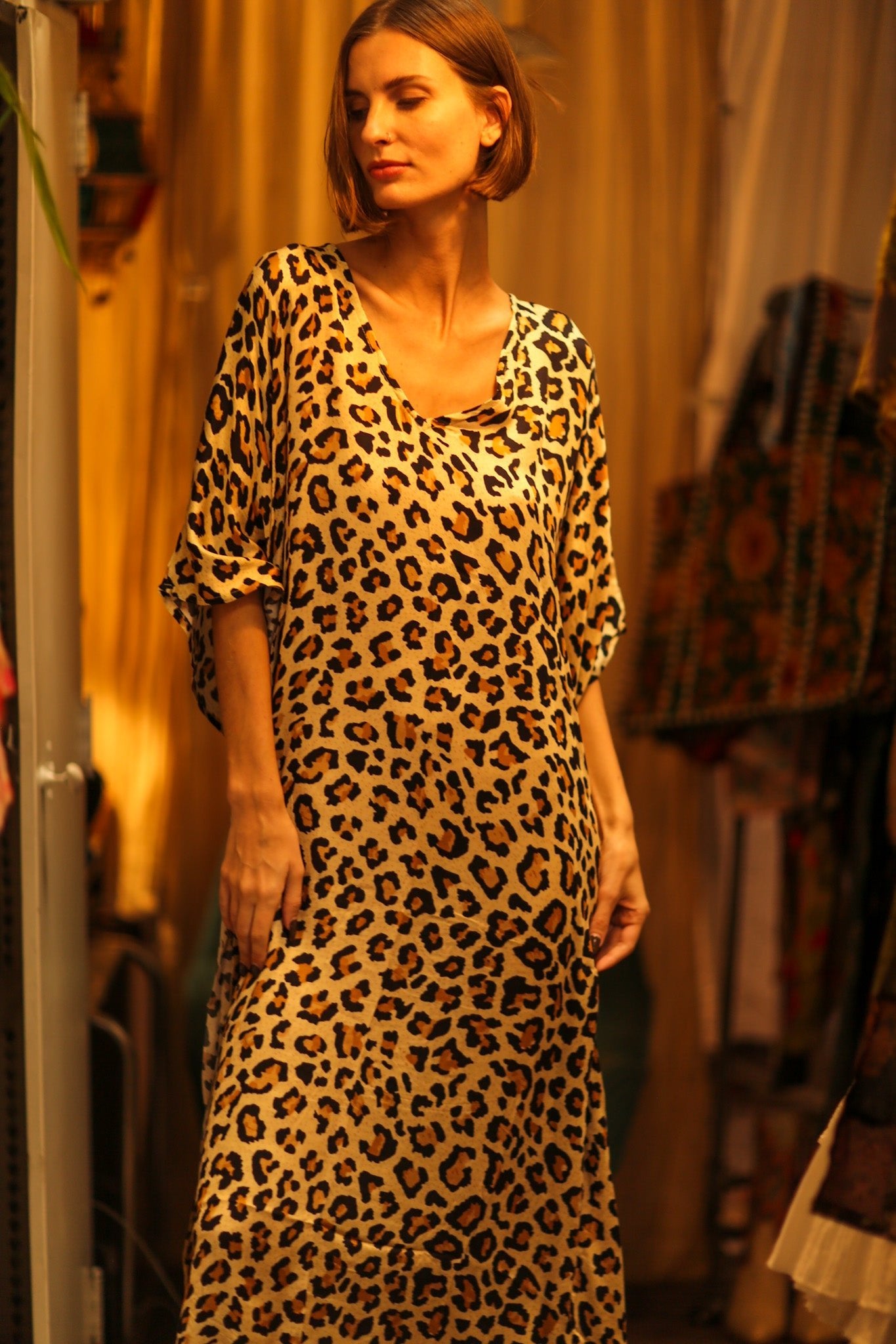 LEO PRINT KAFTAN FRANKA - BANGKOK TAILOR CLOTHING STORE - HANDMADE CLOTHING
