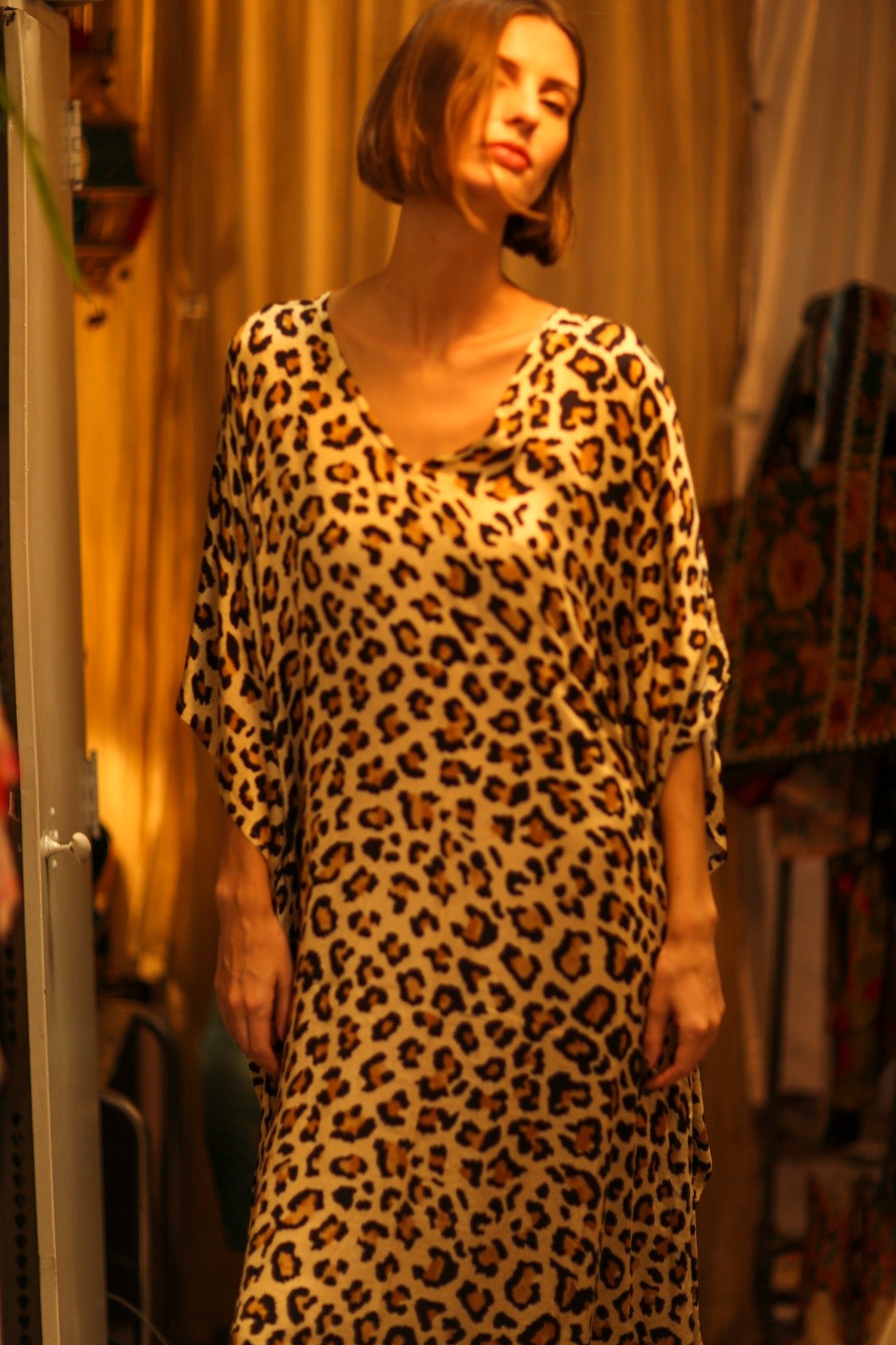 LEO PRINT KAFTAN FRANKA - BANGKOK TAILOR CLOTHING STORE - HANDMADE CLOTHING