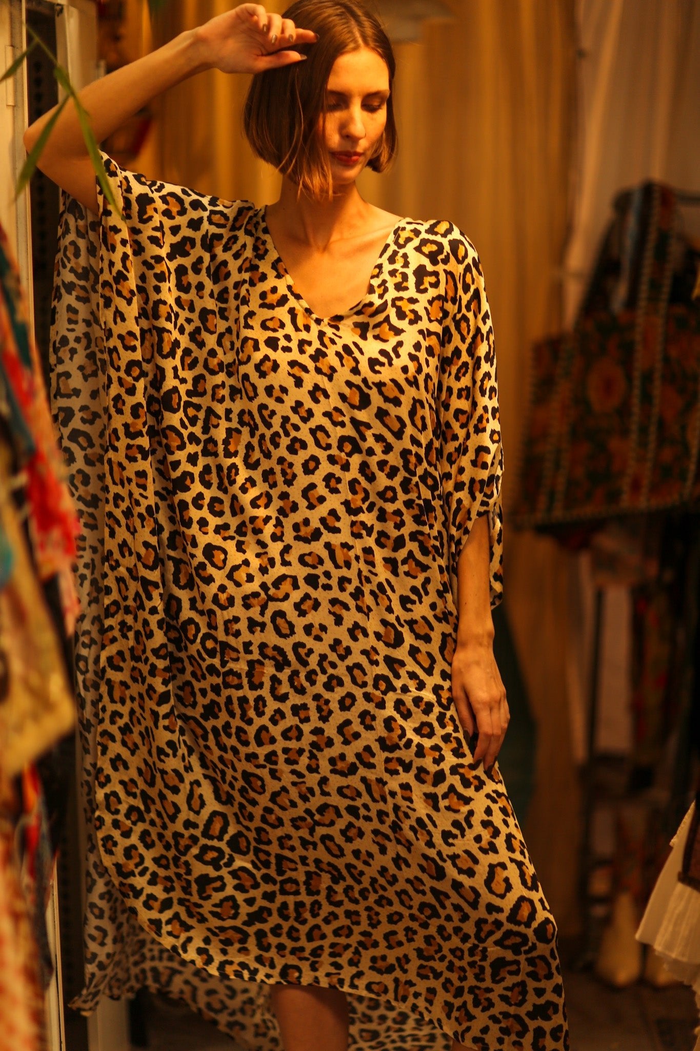 LEO PRINT KAFTAN FRANKA - BANGKOK TAILOR CLOTHING STORE - HANDMADE CLOTHING