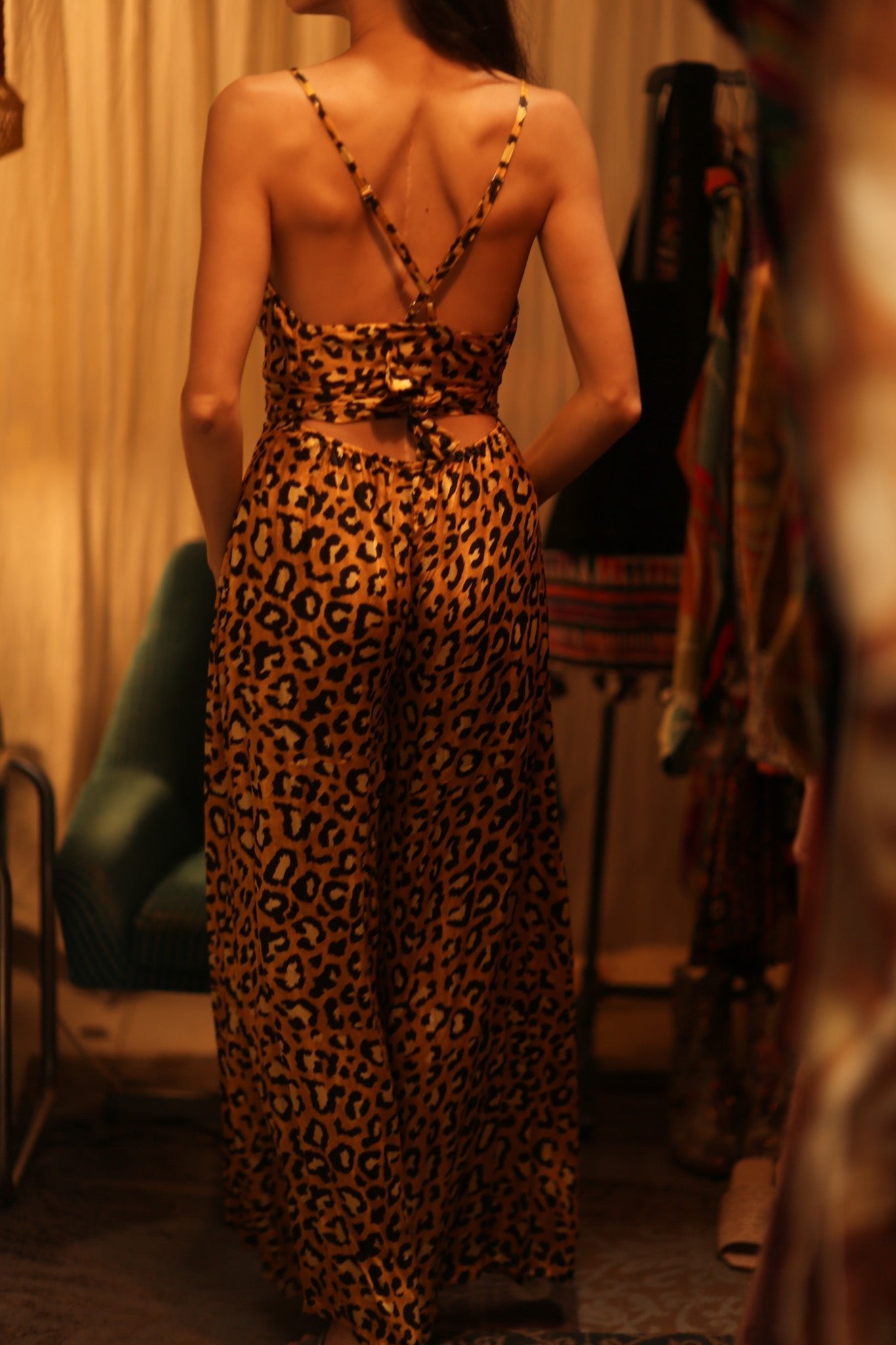 LEO PRINT SILK JUMPSUIT NEIS - BANGKOK TAILOR CLOTHING STORE - HANDMADE CLOTHING