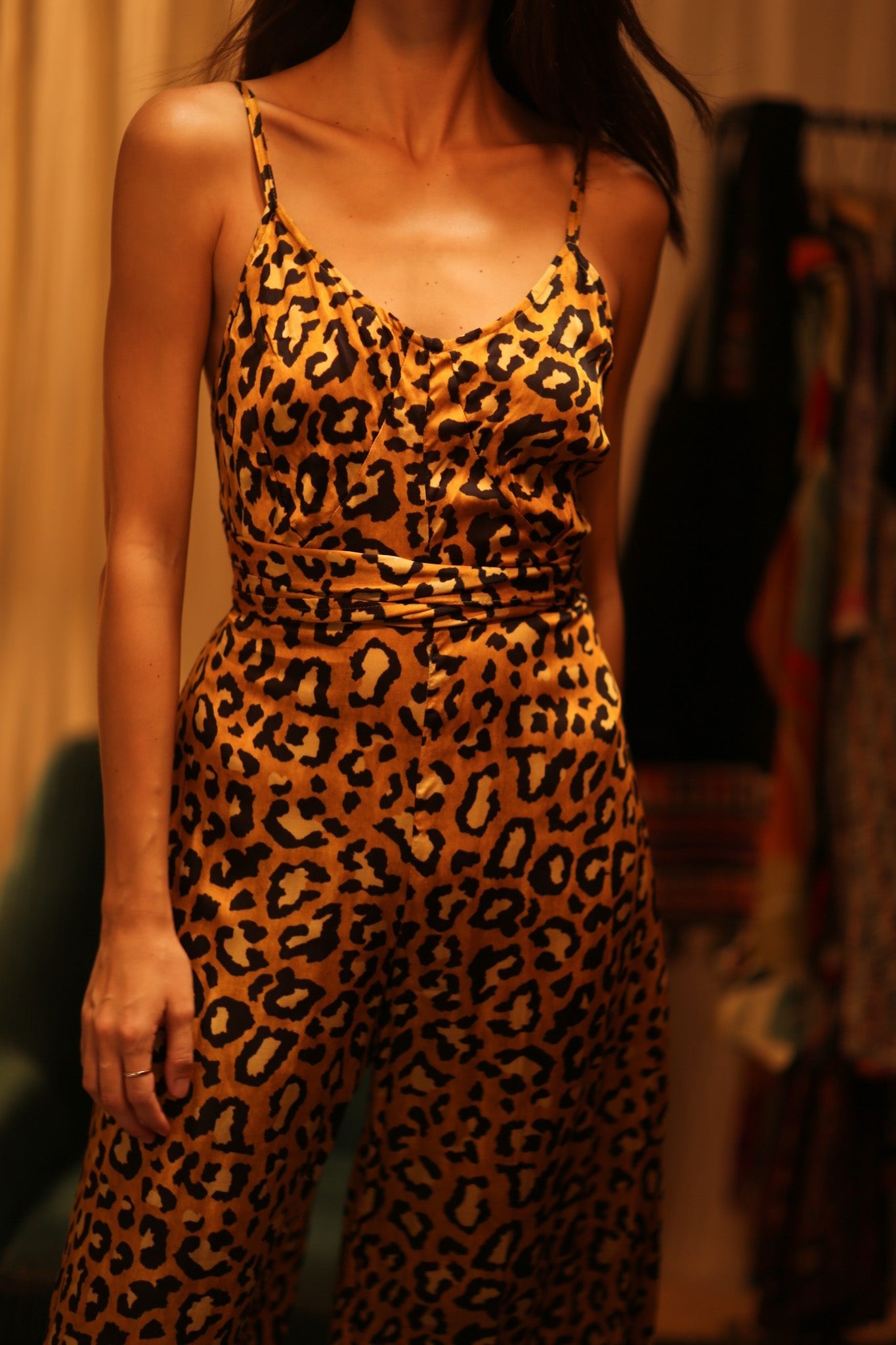 LEO PRINT SILK JUMPSUIT NEIS - BANGKOK TAILOR CLOTHING STORE - HANDMADE CLOTHING