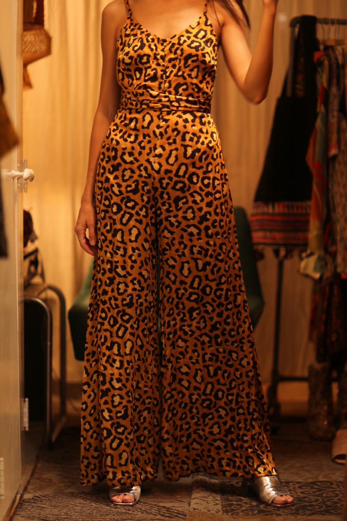 LEO PRINT SILK JUMPSUIT NEIS - BANGKOK TAILOR CLOTHING STORE - HANDMADE CLOTHING