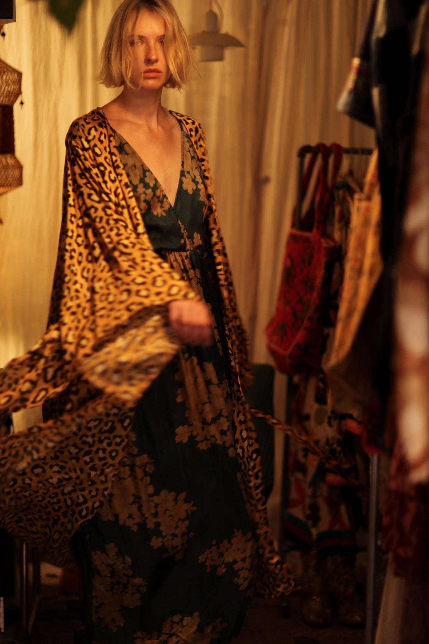 LEO PRINT XL WING KIMONO PINA - BANGKOK TAILOR CLOTHING STORE - HANDMADE CLOTHING