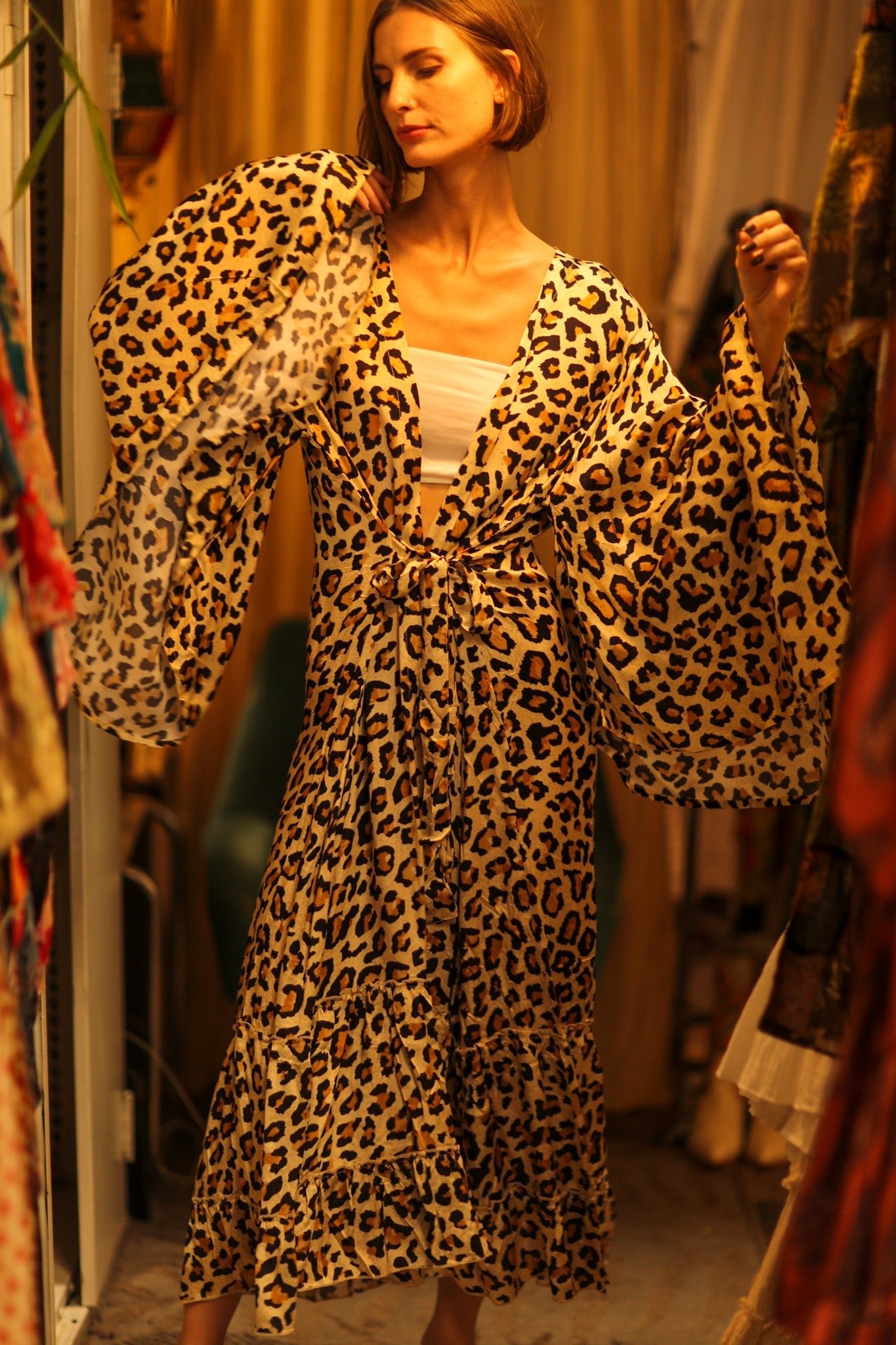 LEO PRINT XXL KIMONO PINA - BANGKOK TAILOR CLOTHING STORE - HANDMADE CLOTHING