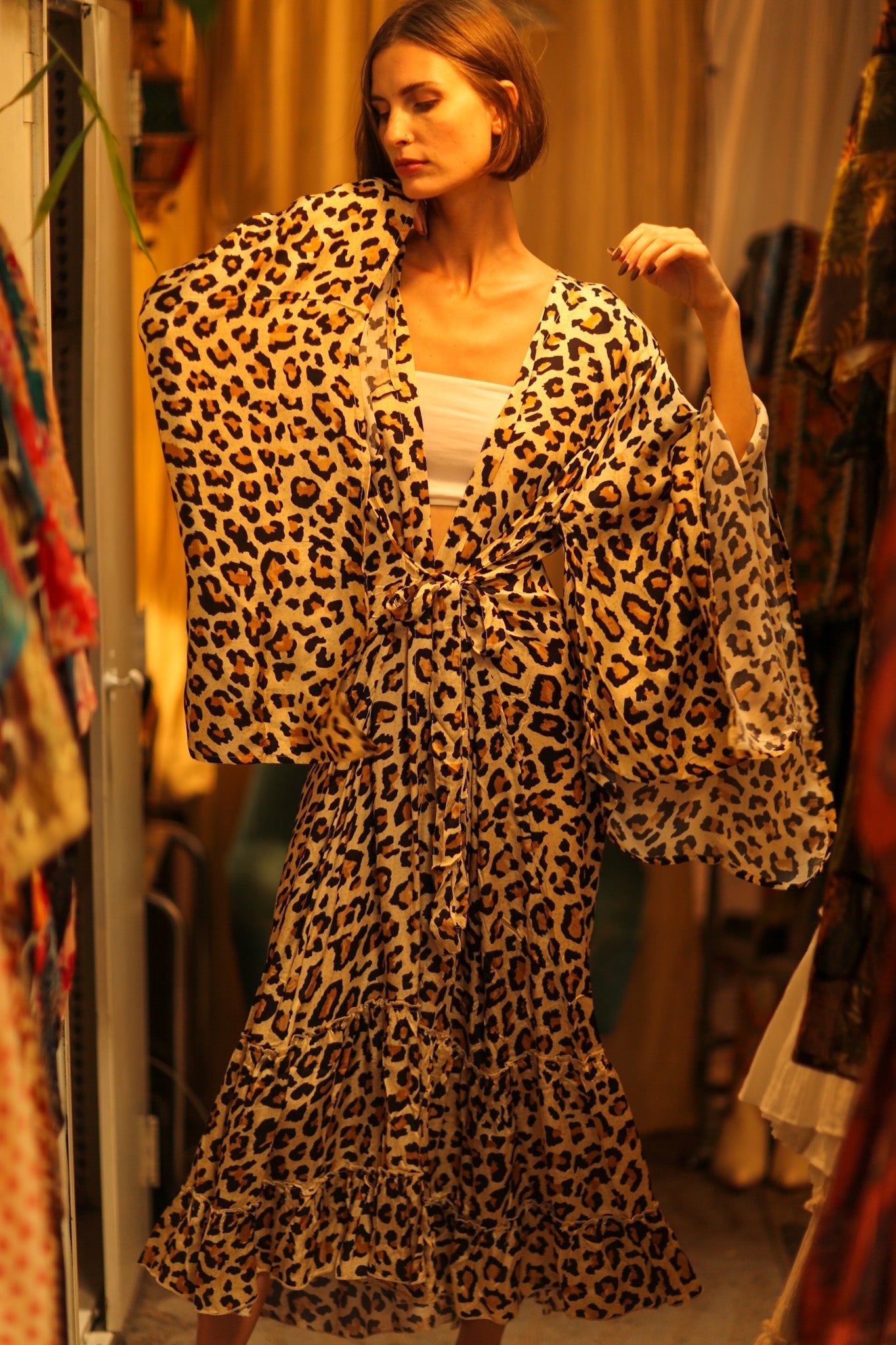 LEO PRINT XXL KIMONO PINA - BANGKOK TAILOR CLOTHING STORE - HANDMADE CLOTHING