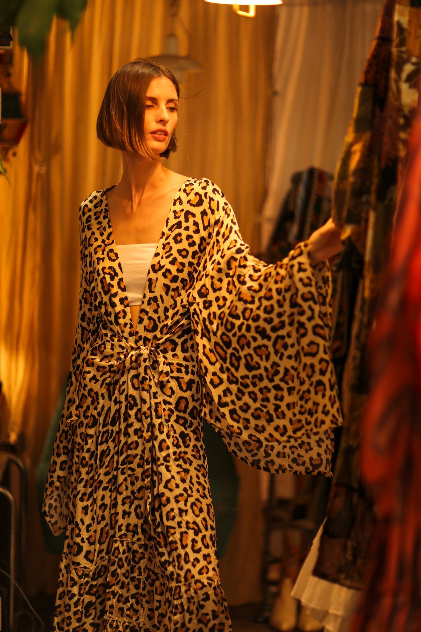 LEO PRINT XXL KIMONO PINA - BANGKOK TAILOR CLOTHING STORE - HANDMADE CLOTHING