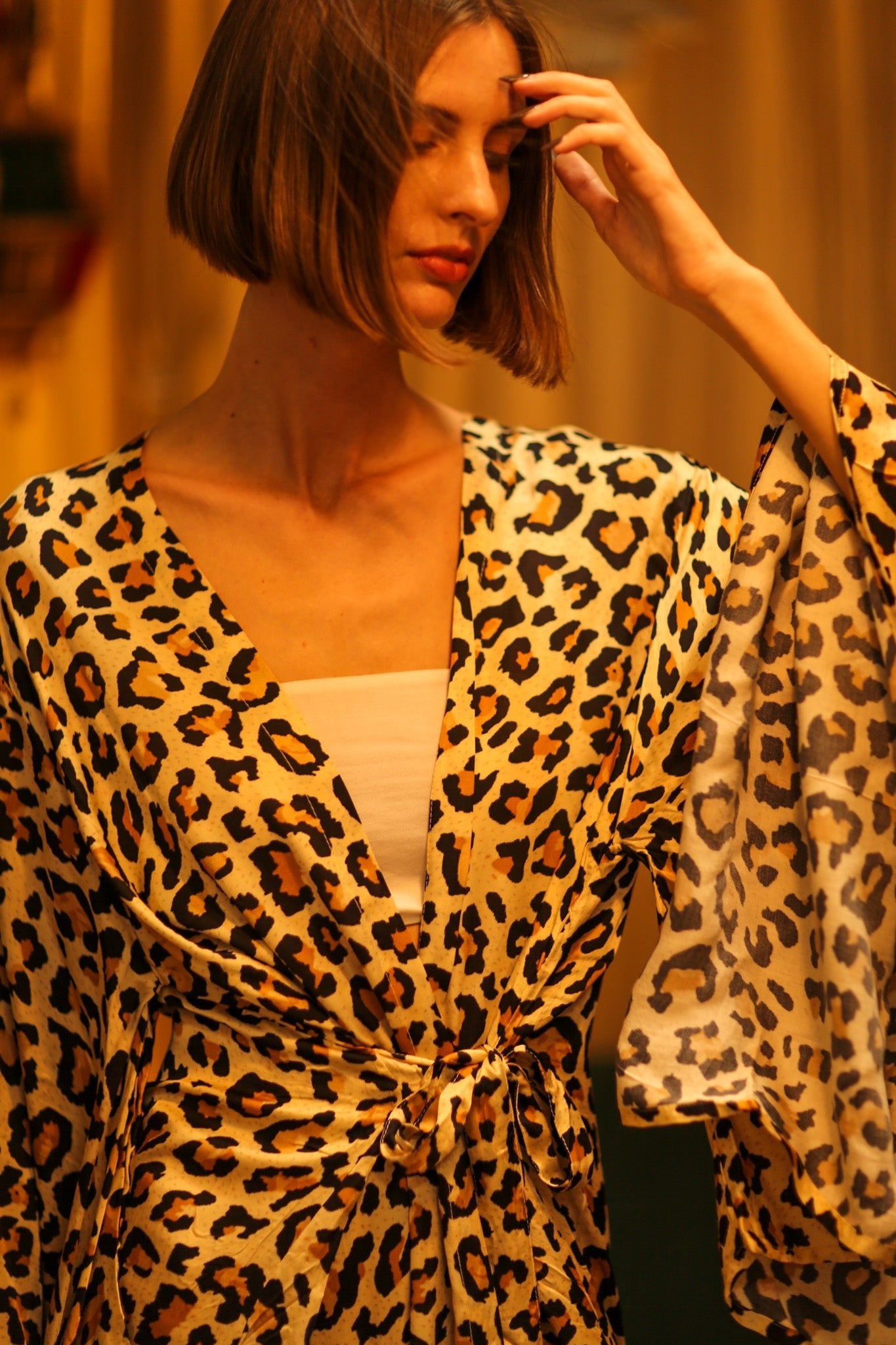 LEO PRINT XXL KIMONO PINA - BANGKOK TAILOR CLOTHING STORE - HANDMADE CLOTHING