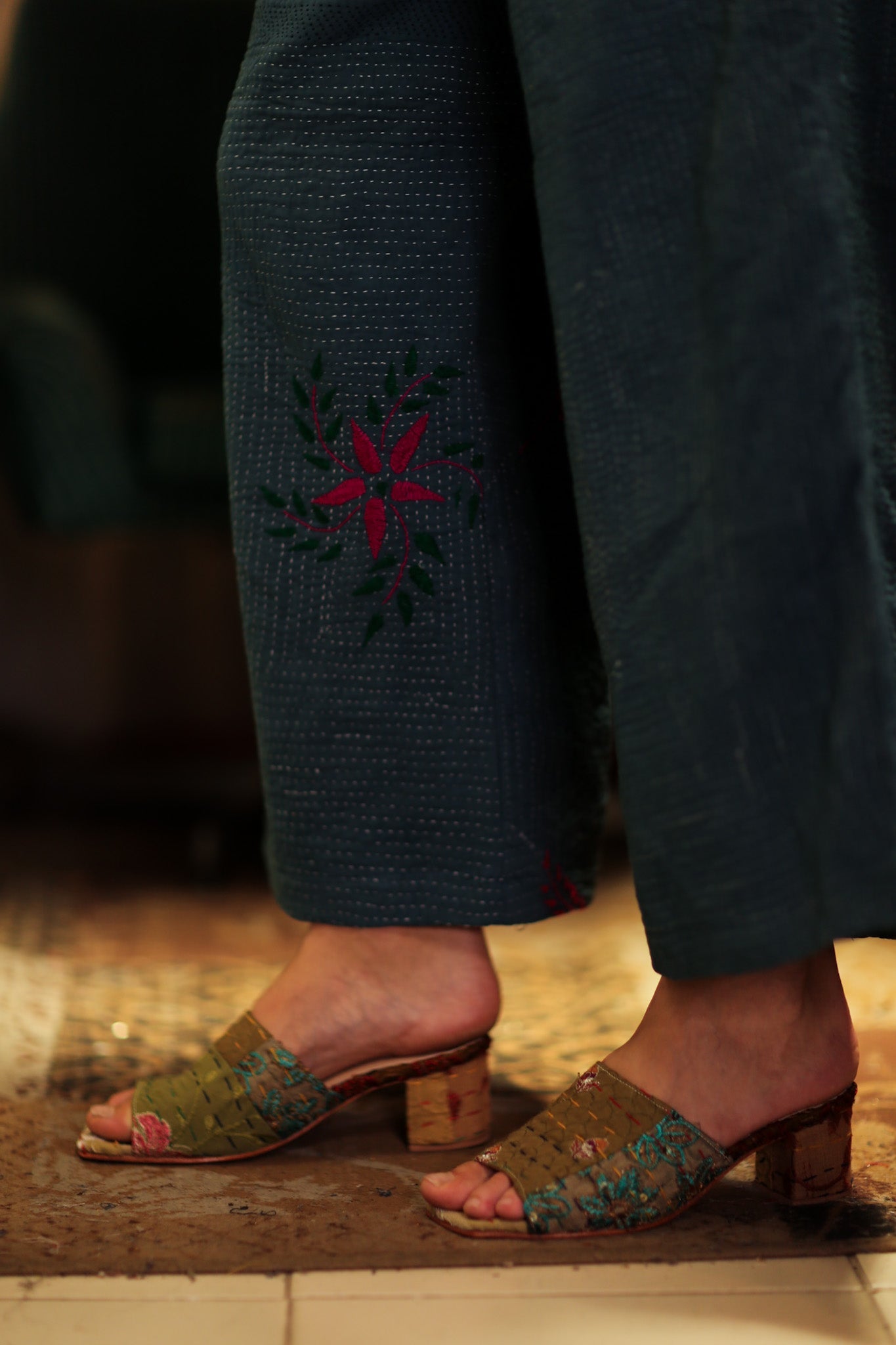 LI FISHERMAN TROUSERS SOFT DENIM - BANGKOK TAILOR CLOTHING STORE - HANDMADE CLOTHING