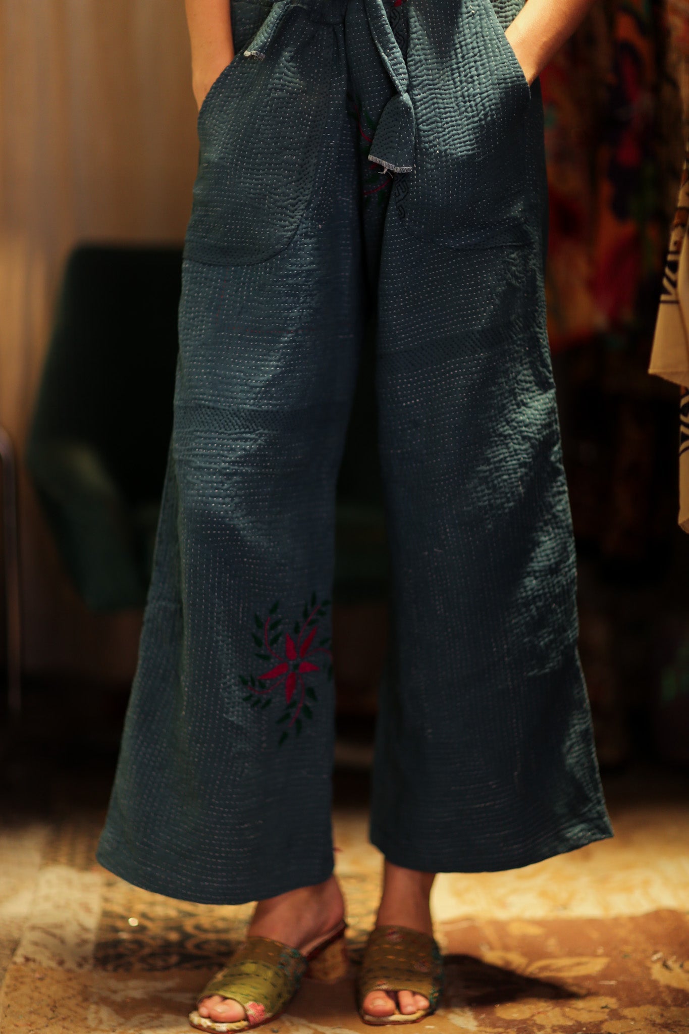 LI FISHERMAN TROUSERS SOFT DENIM - BANGKOK TAILOR CLOTHING STORE - HANDMADE CLOTHING