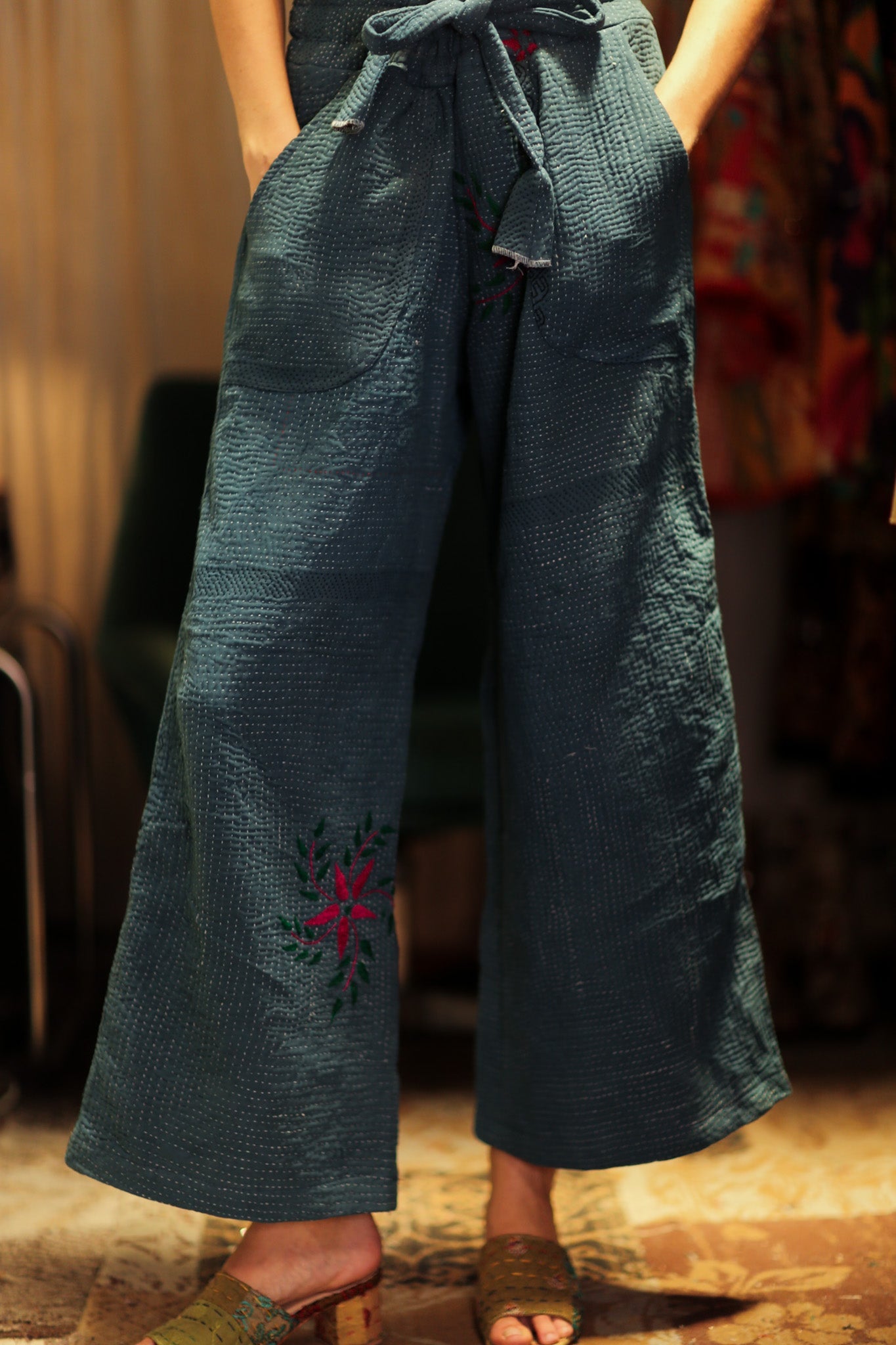 LI FISHERMAN TROUSERS SOFT DENIM - BANGKOK TAILOR CLOTHING STORE - HANDMADE CLOTHING