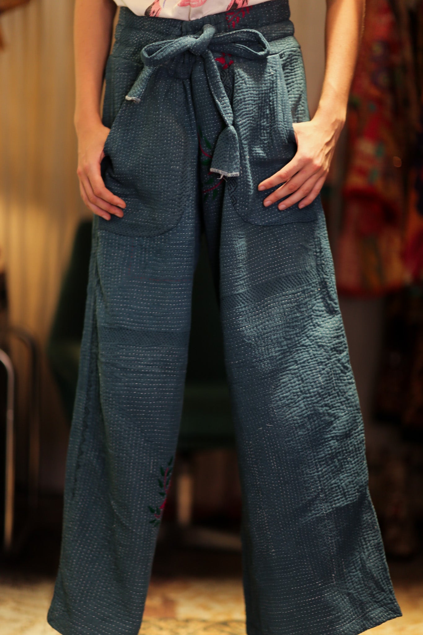 LI FISHERMAN TROUSERS SOFT DENIM - BANGKOK TAILOR CLOTHING STORE - HANDMADE CLOTHING