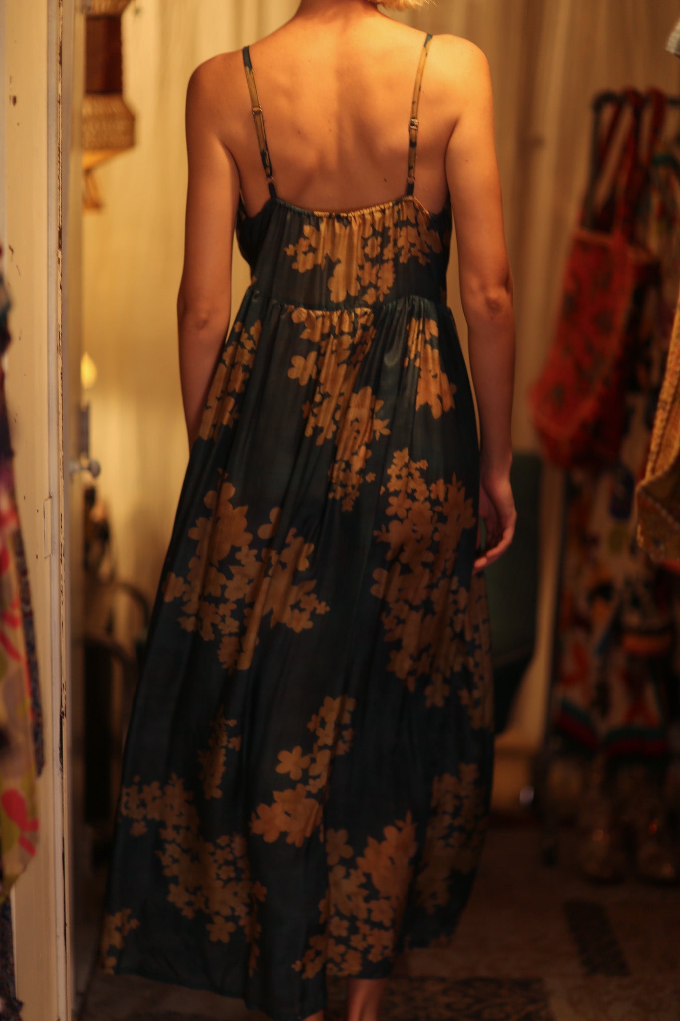 LILY DRESS GOLDEN BOUQUET - BANGKOK TAILOR CLOTHING STORE - HANDMADE CLOTHING